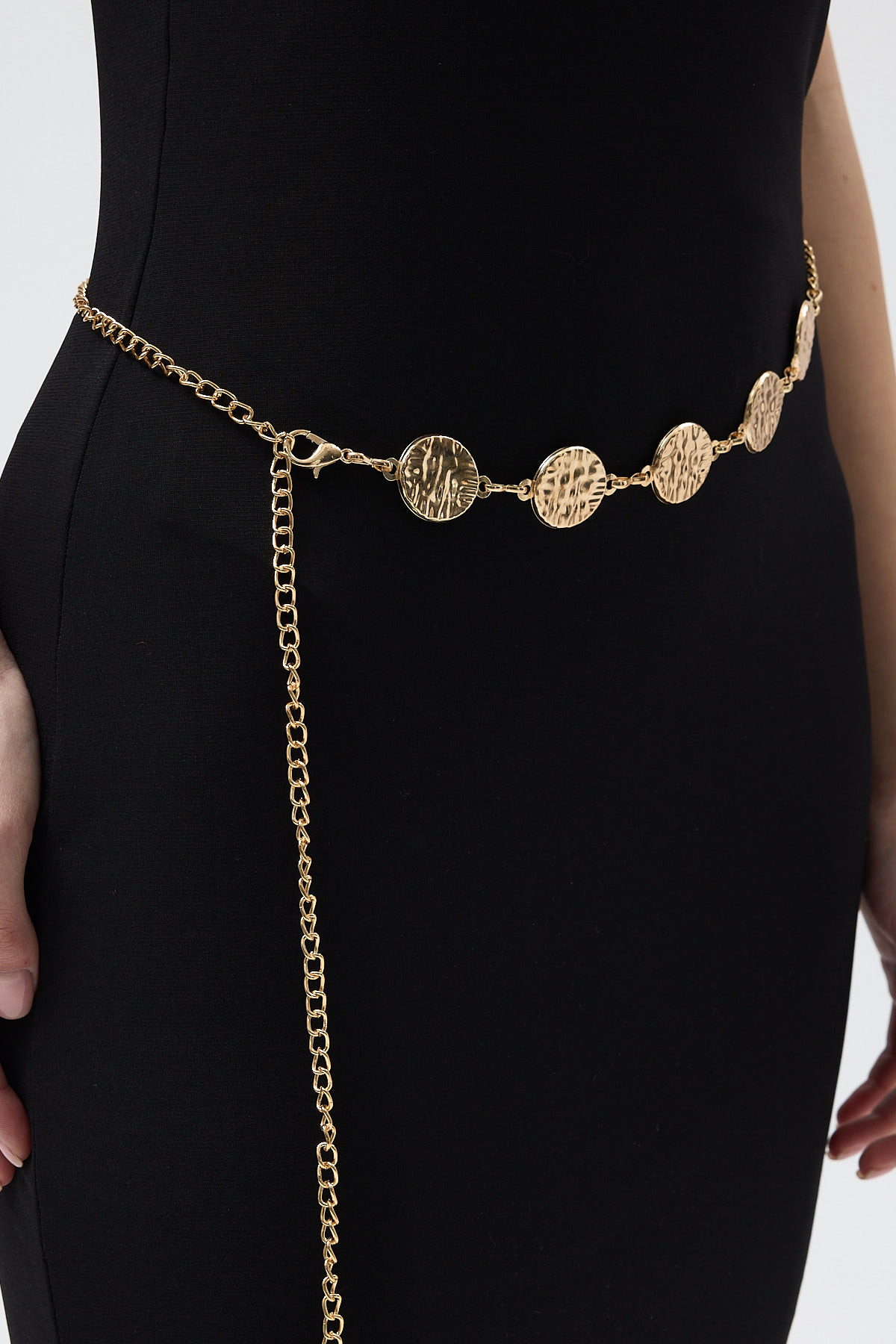 Gold Yuvarlak Tokalı Zincir Kadın Kemer 439 - 2