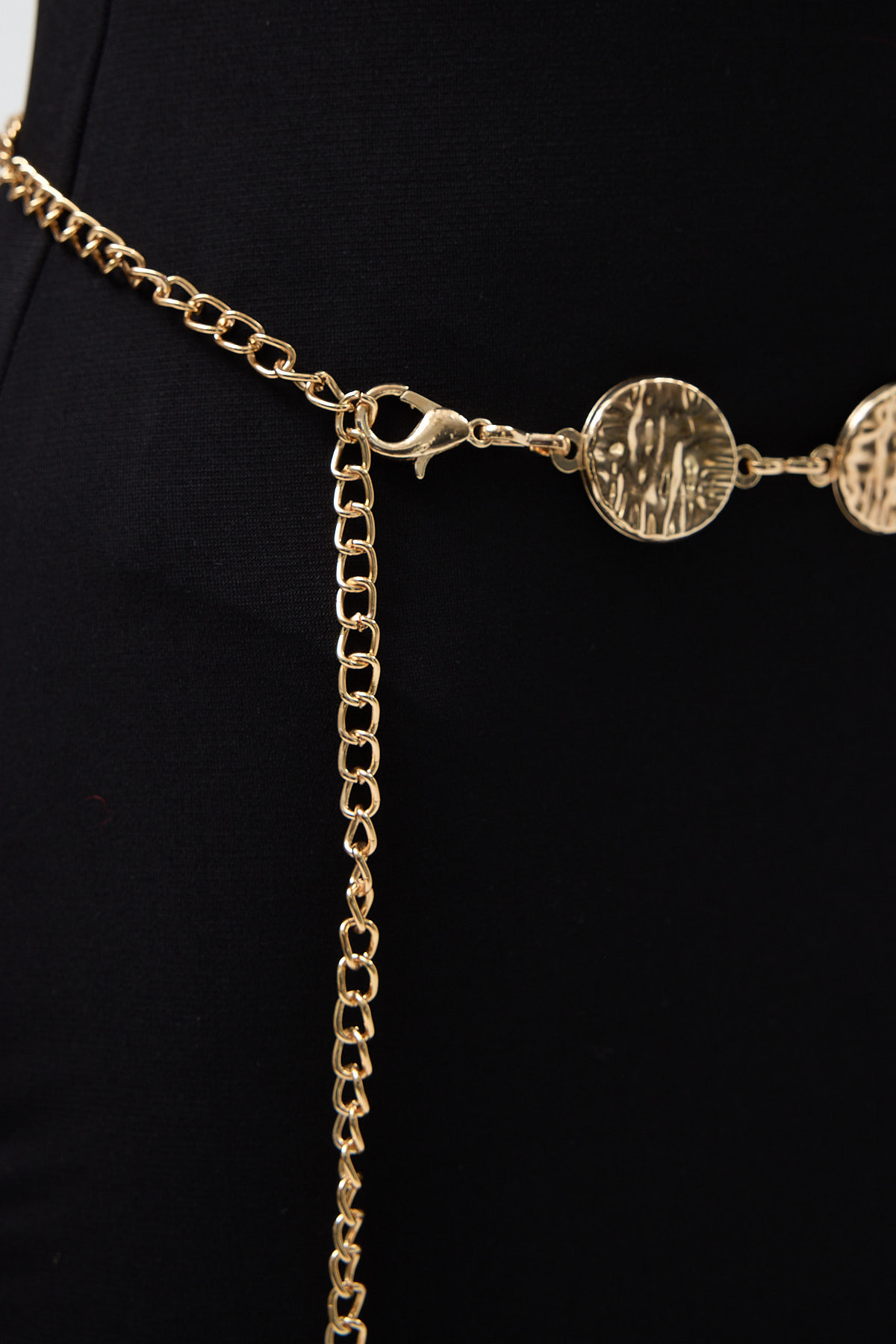 Gold Yuvarlak Tokalı Zincir Kadın Kemer 439 - 3