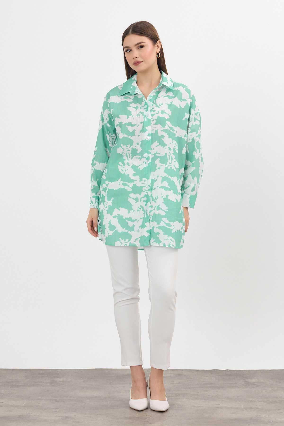 4401A Desenli Tunik Mint - 2