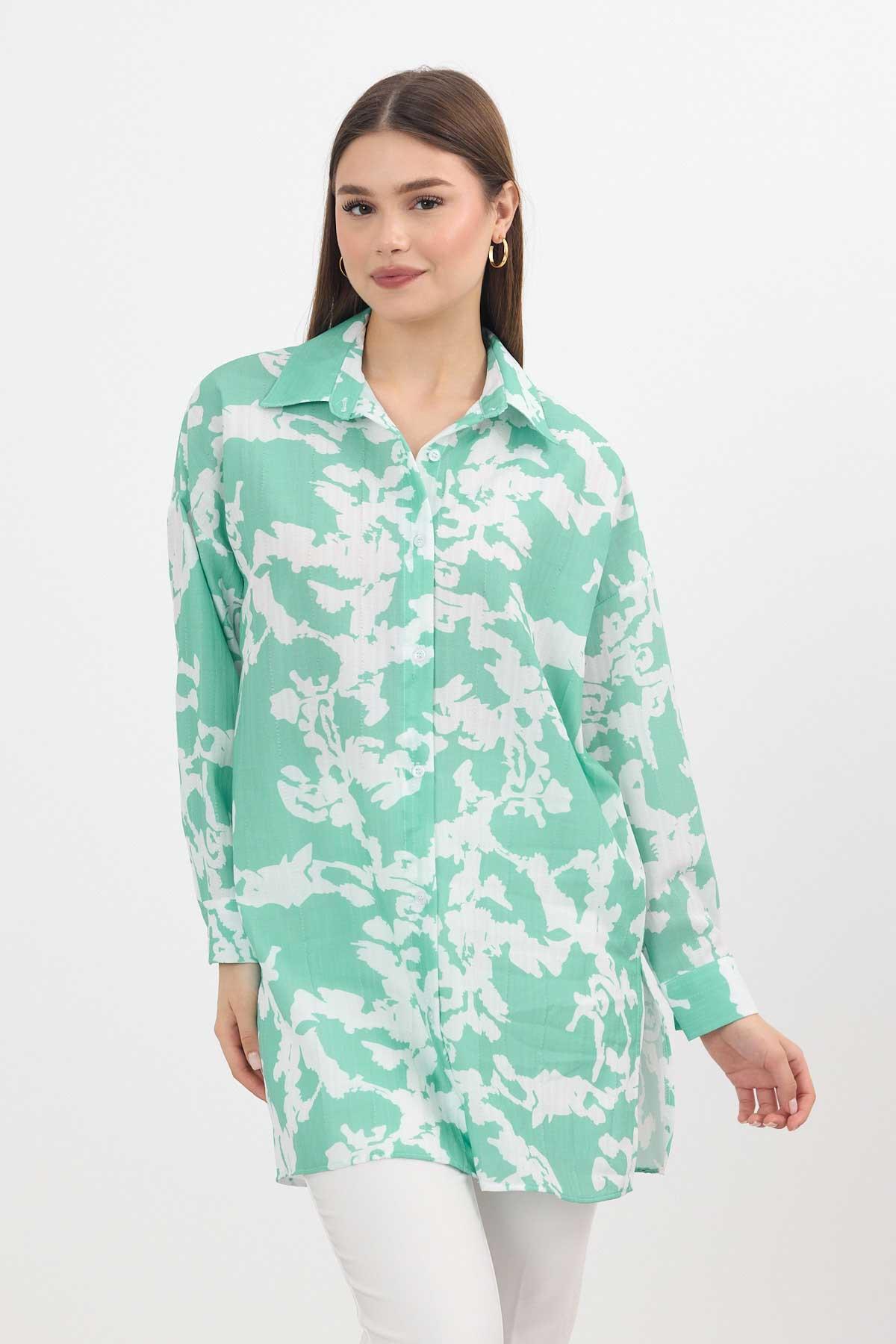 4401A Desenli Tunik Mint - 3