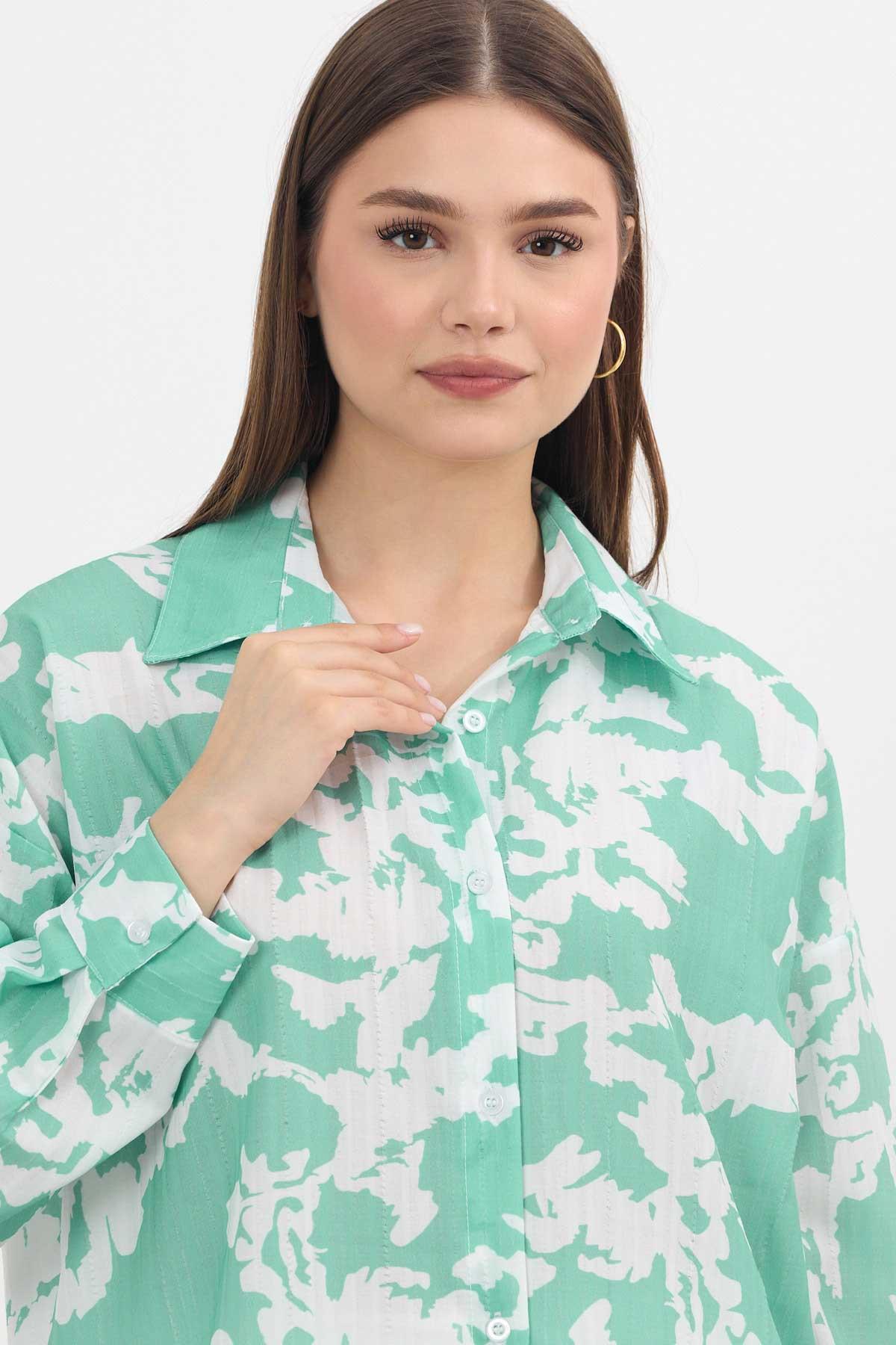 4401A Desenli Tunik Mint - 5