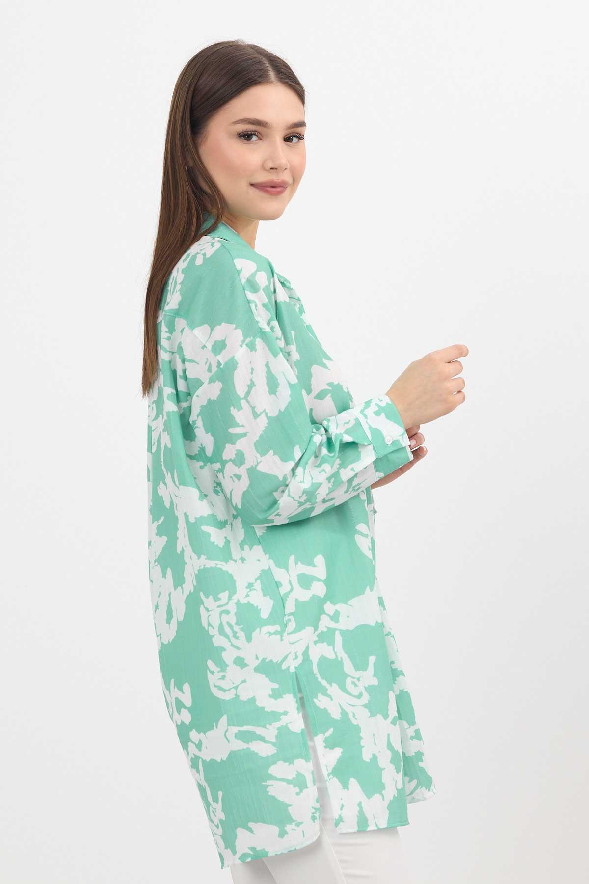 4401A Desenli Tunik Mint - 7