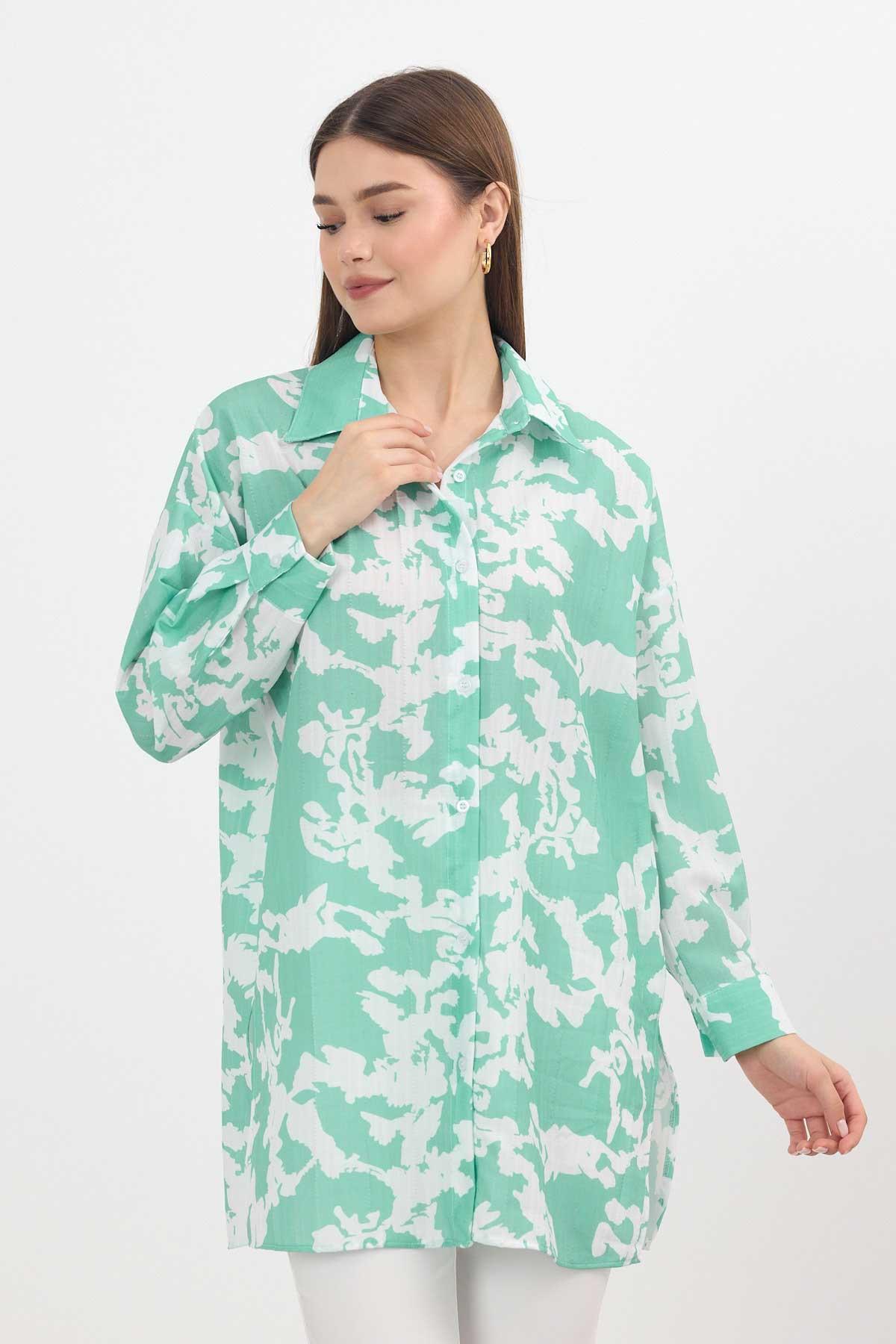 Mint Desenli Tunik 4401A - 8