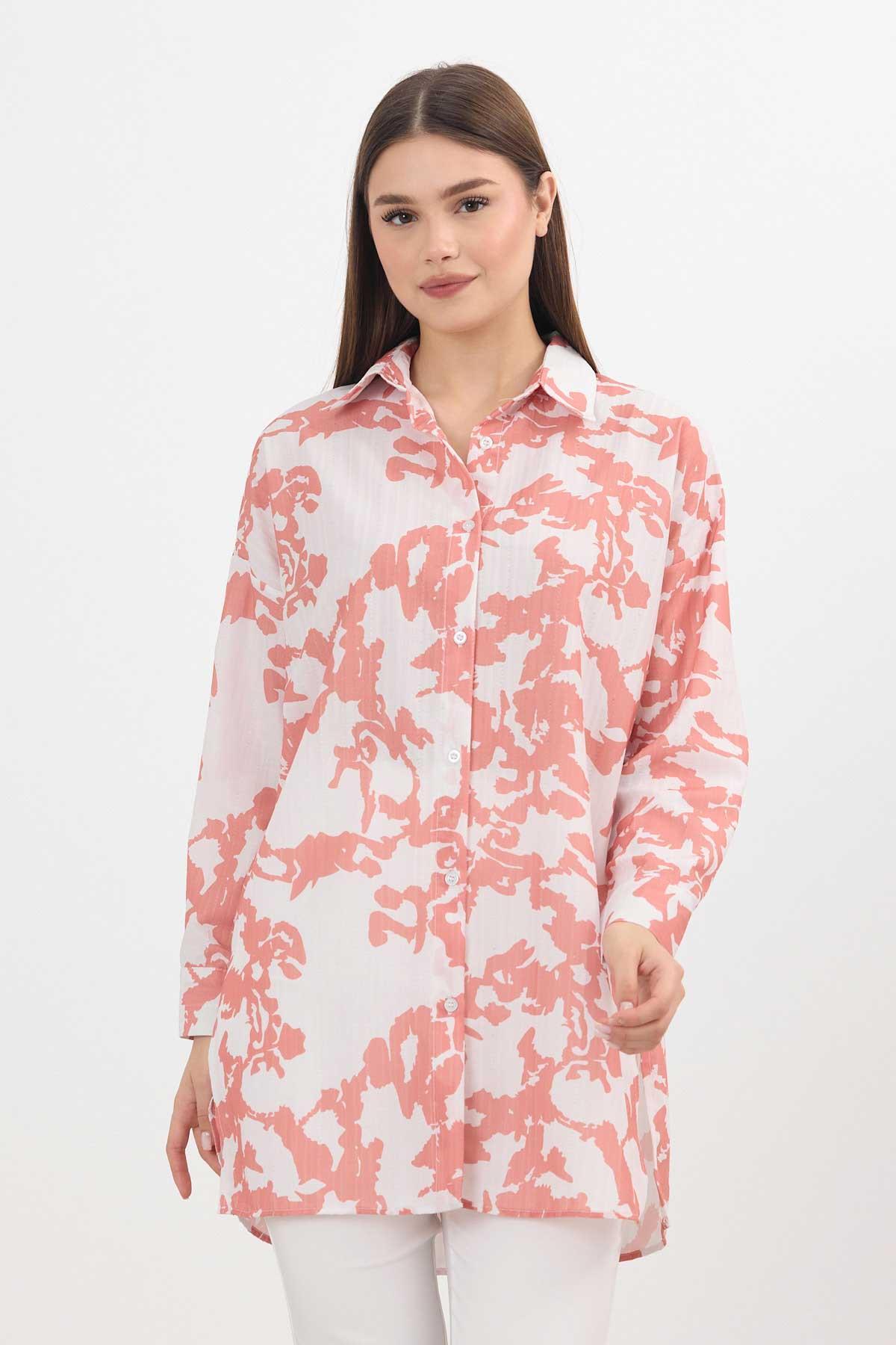 4401A Desenli Tunik Somon - 6