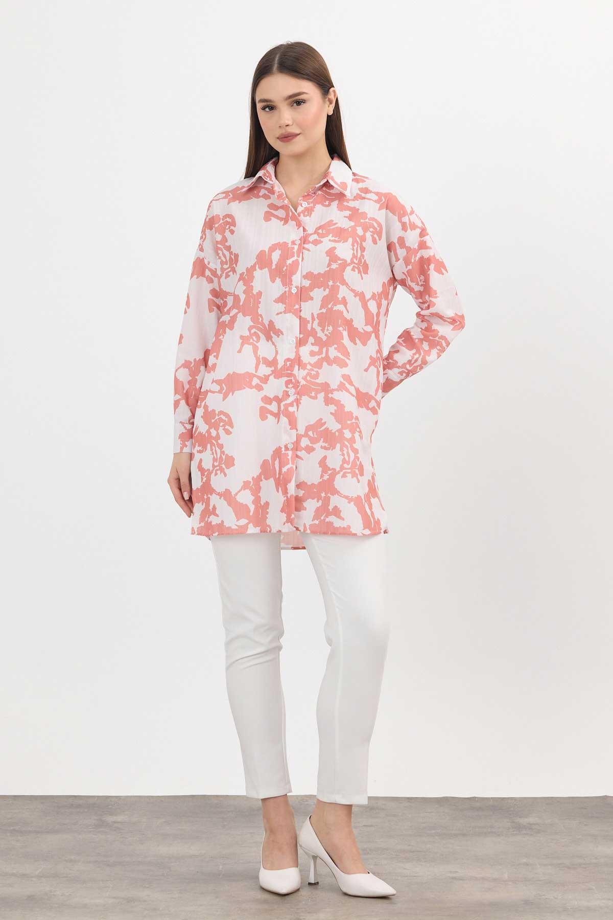 4401A Desenli Tunik Somon - 2