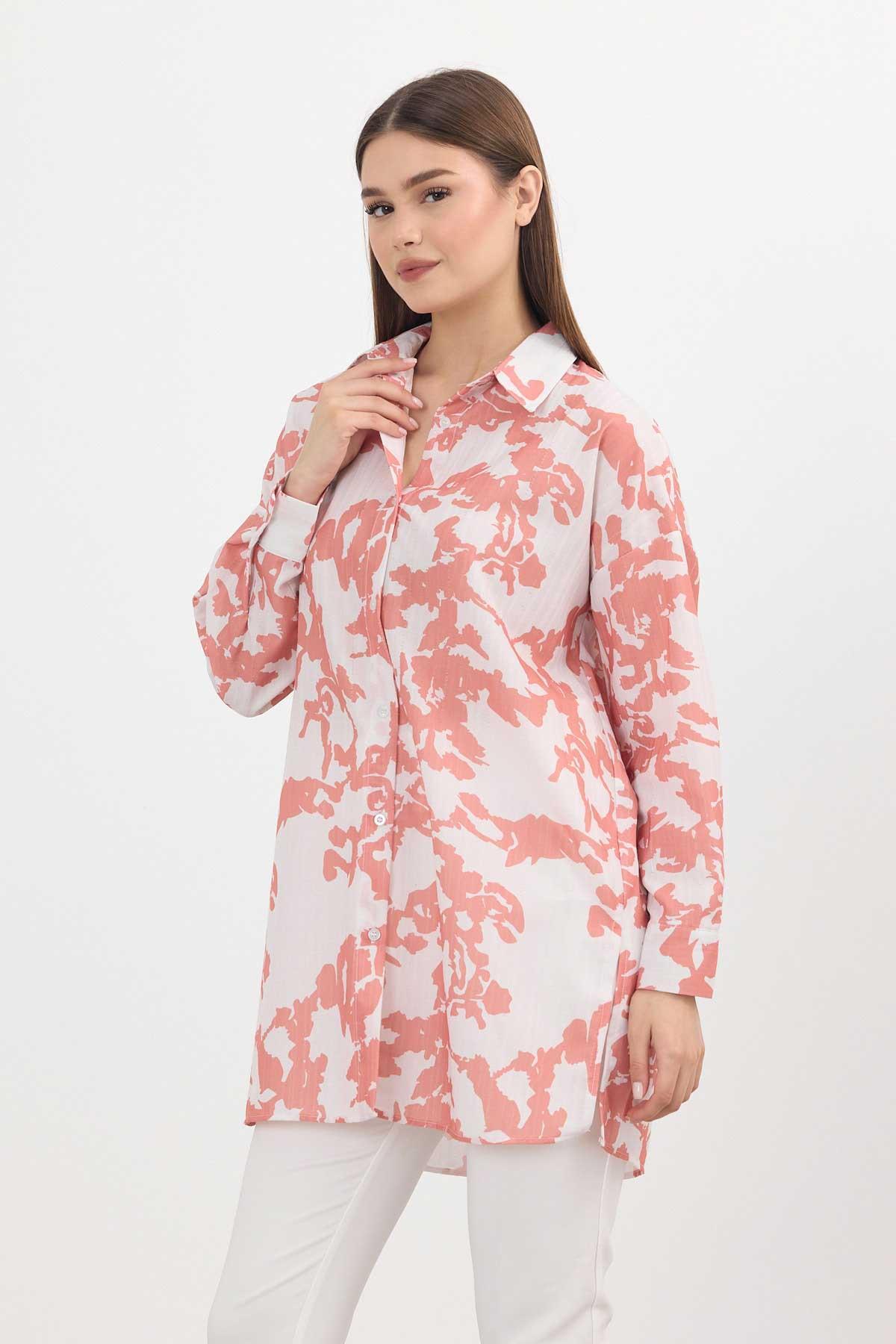 4401A Desenli Tunik Somon - 8