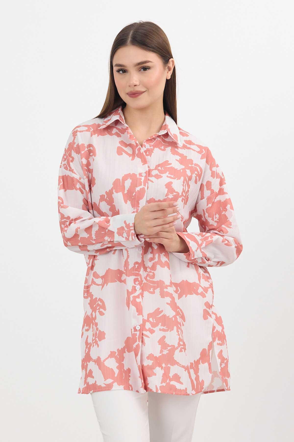 4401A Desenli Tunik Somon - 3