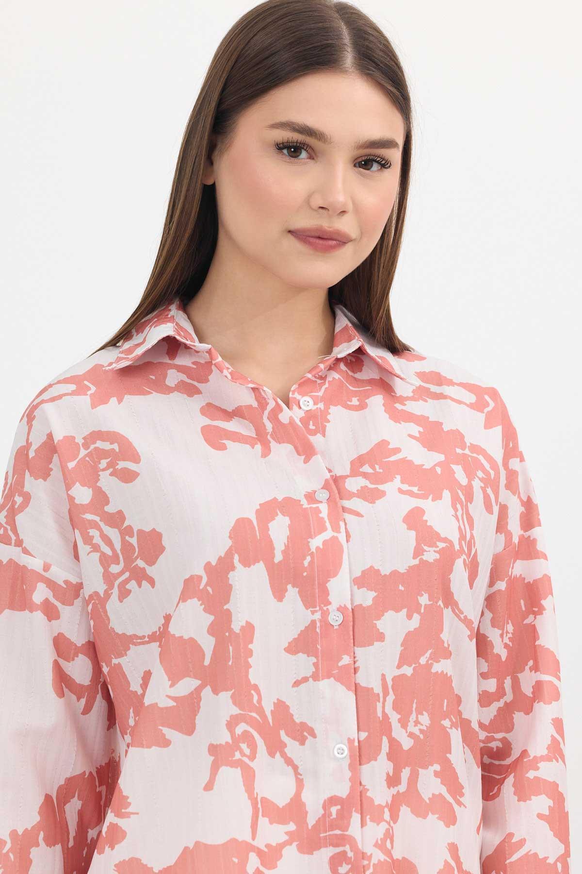 4401A Desenli Tunik Somon - 4