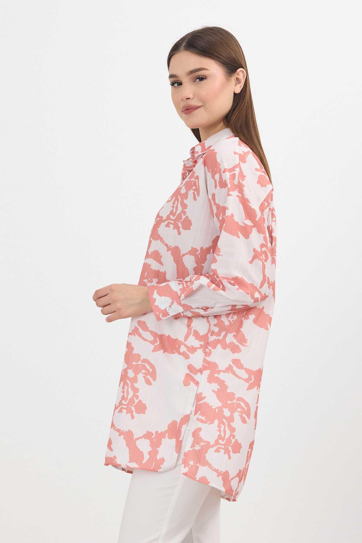 4401A Desenli Tunik Somon - 7