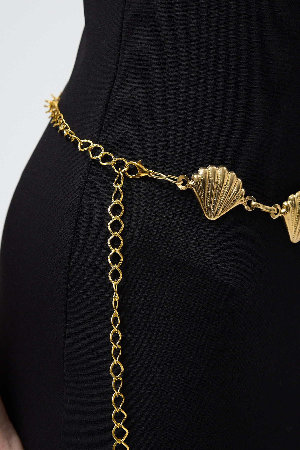 Gold Midye Detaylı Zincir Kadın Kemer 442 - 3