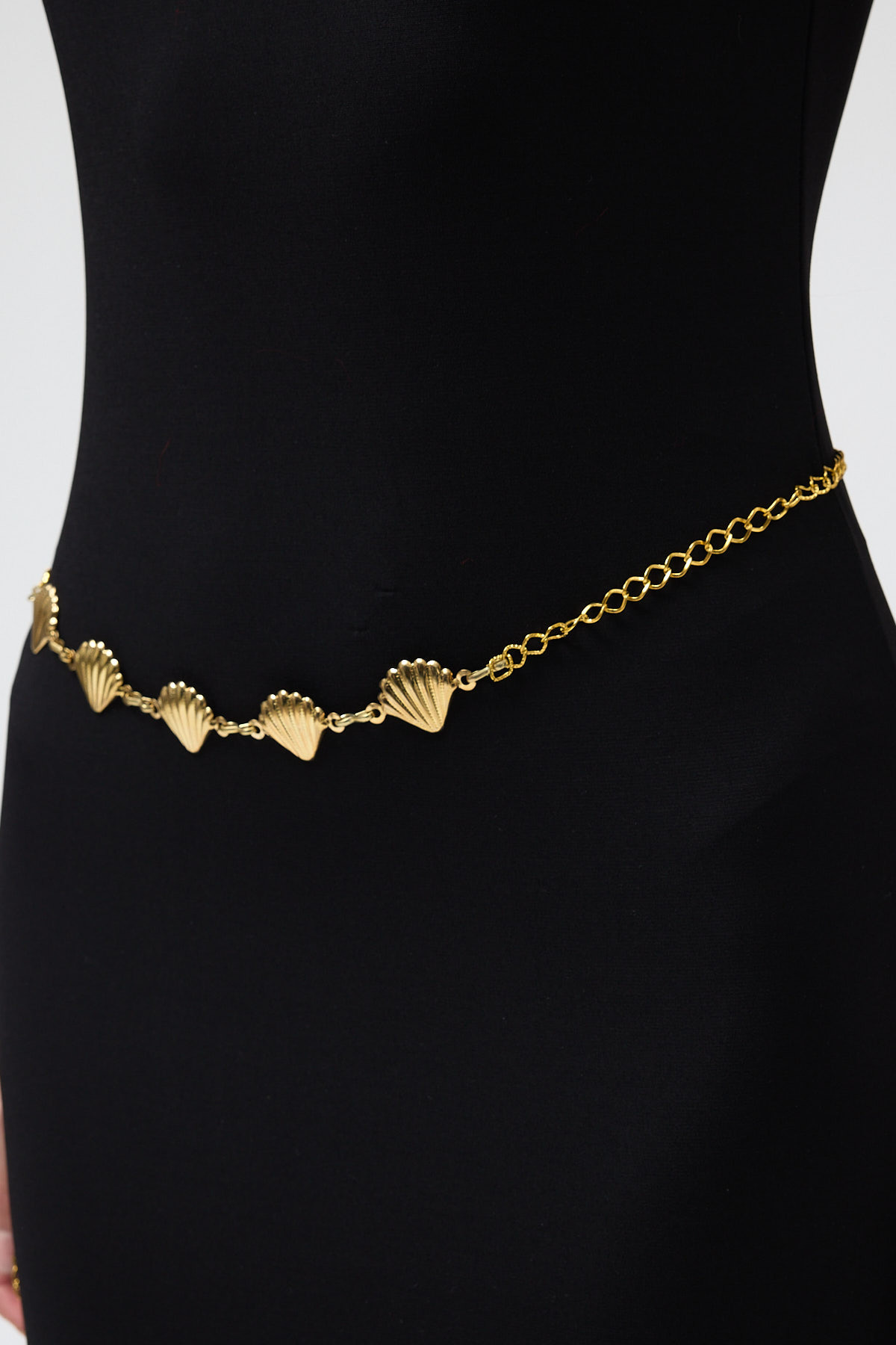 Gold Midye Detaylı Zincir Kadın Kemer 442 - 4