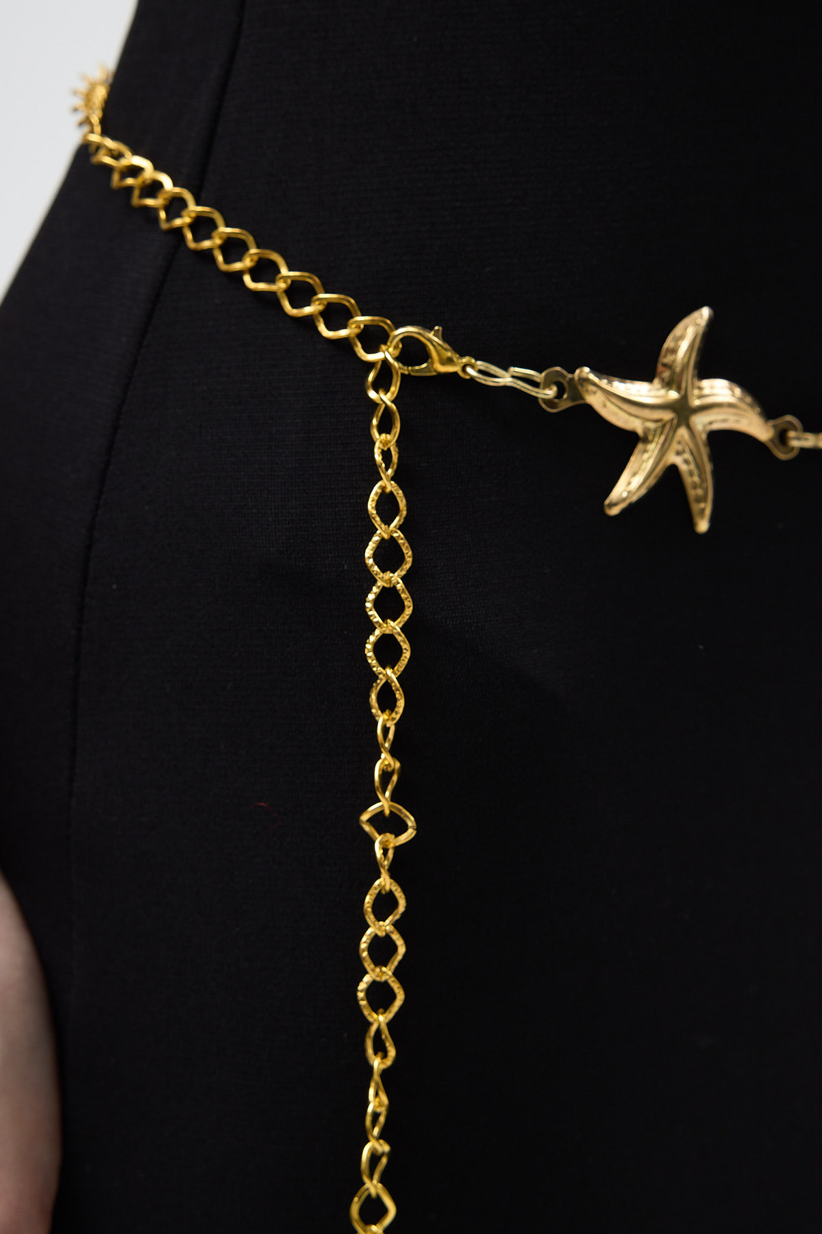 Gold Yıldız Detaylı Zincir Kadın Kemer 443 - 3