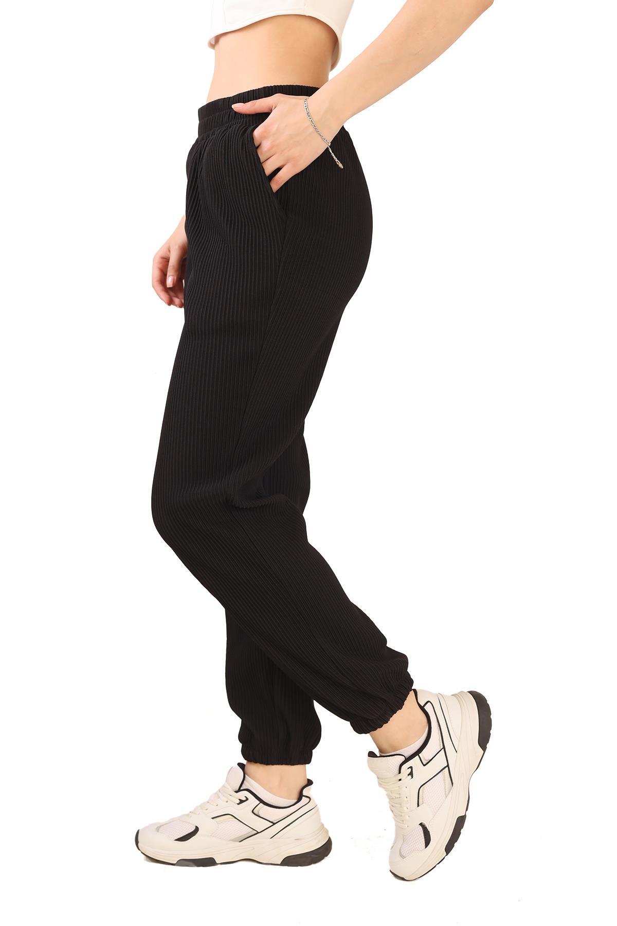 Siyah Paça Lastik Eşofman 4471A - 3