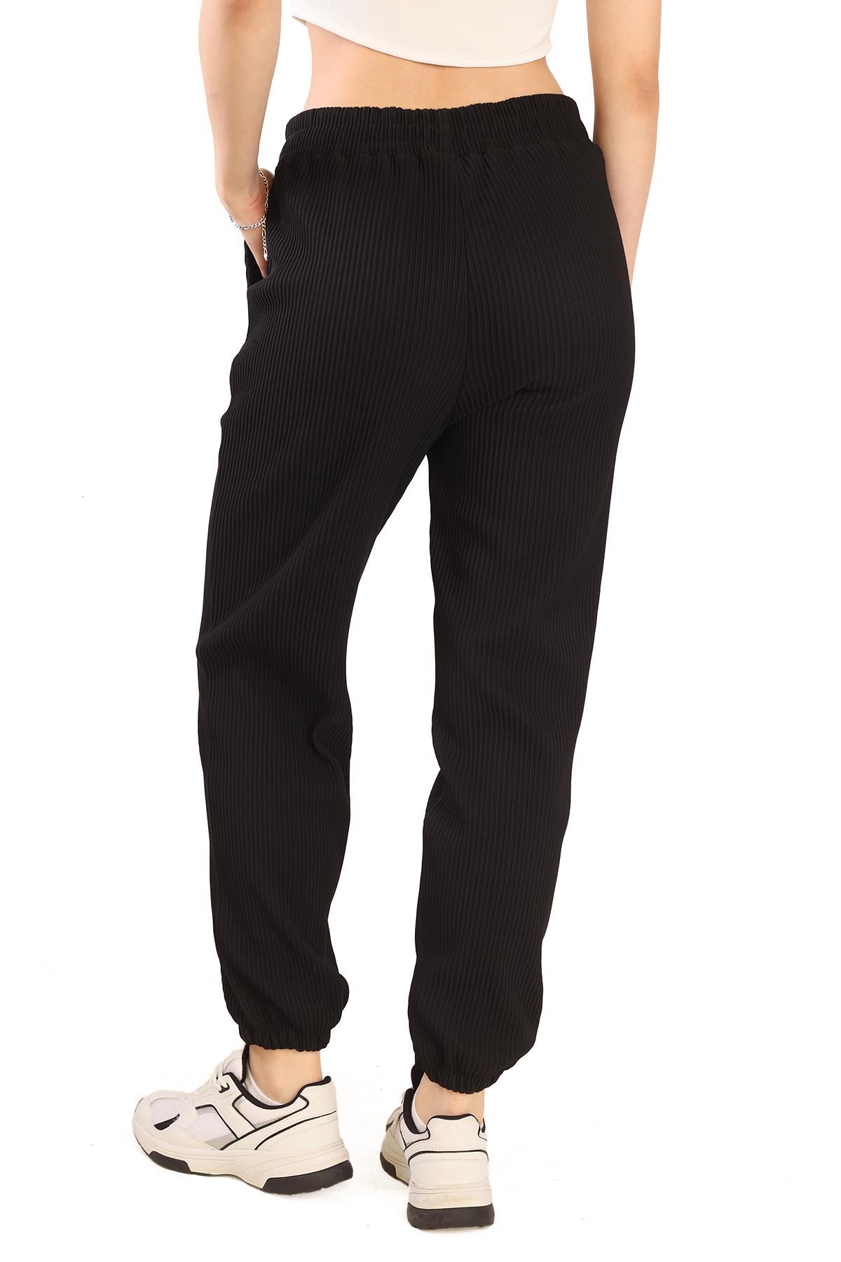 Siyah Paça Lastik Eşofman 4471A - 5