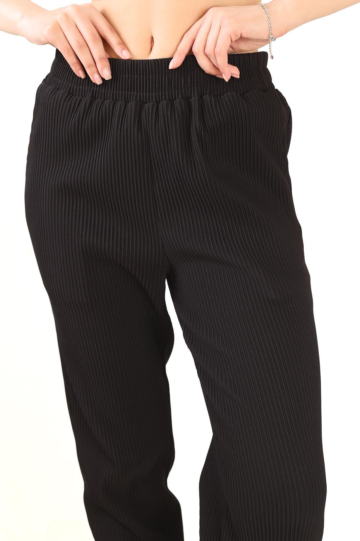 Siyah Paça Lastik Eşofman 4471A - 8