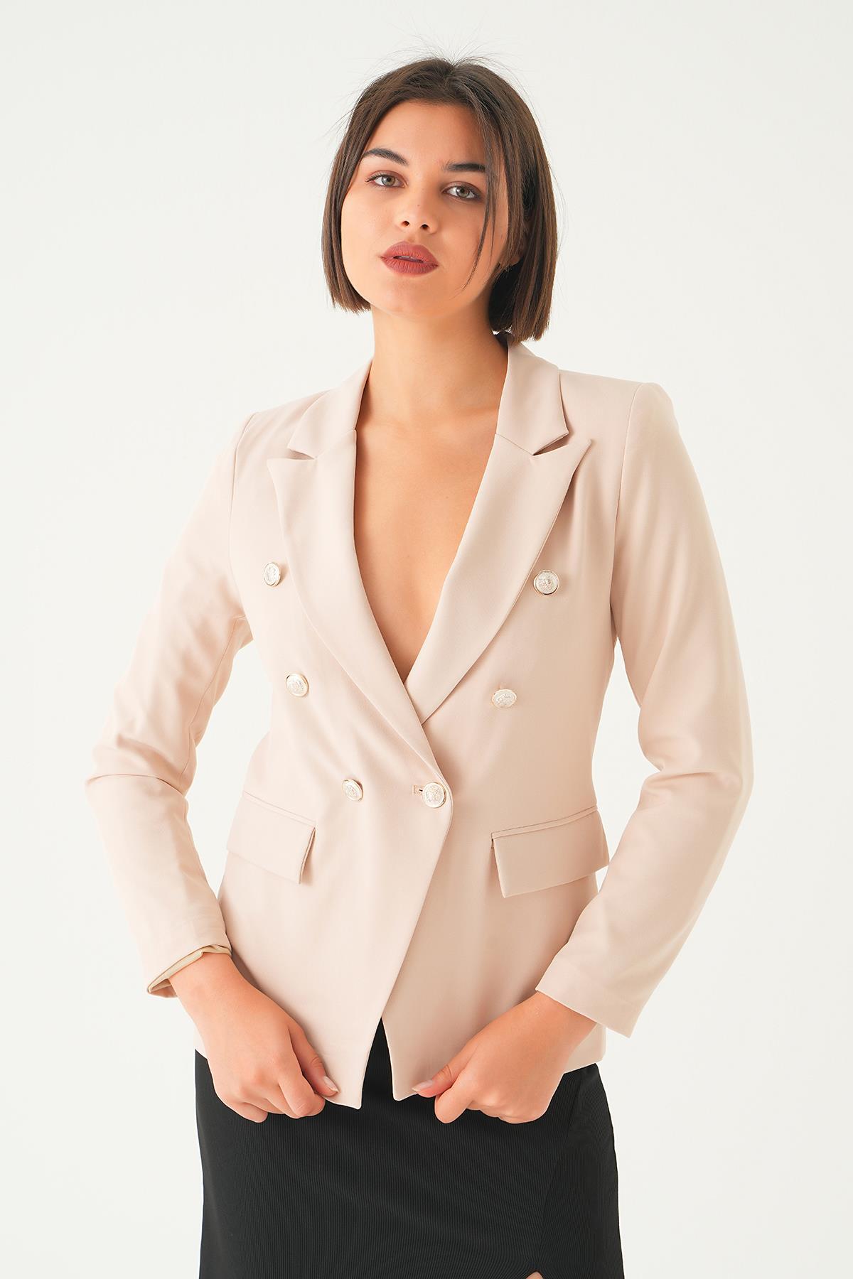 Taş Düğmeli Klasik Ceket 4488 - 3