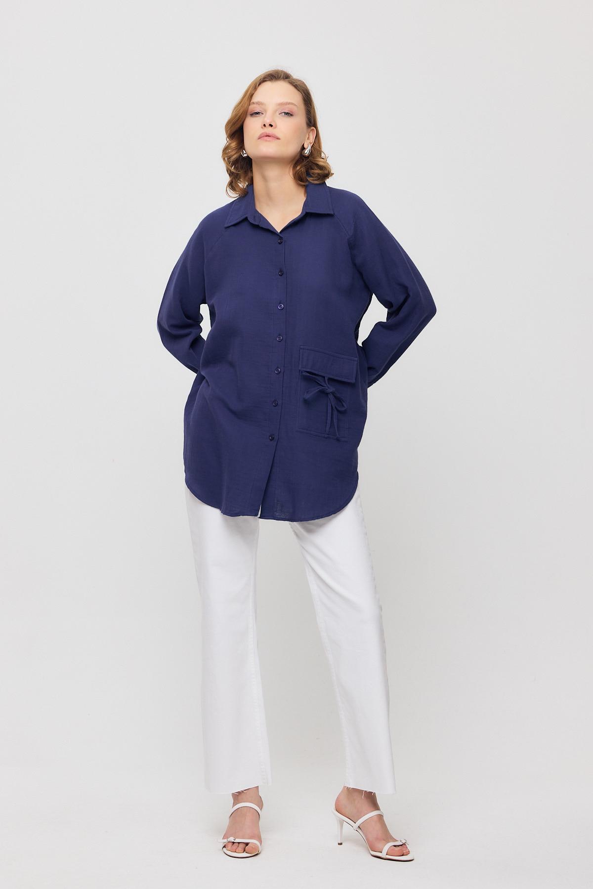 4516A Tek Cep Düğmeli Gömlek Laci - 2