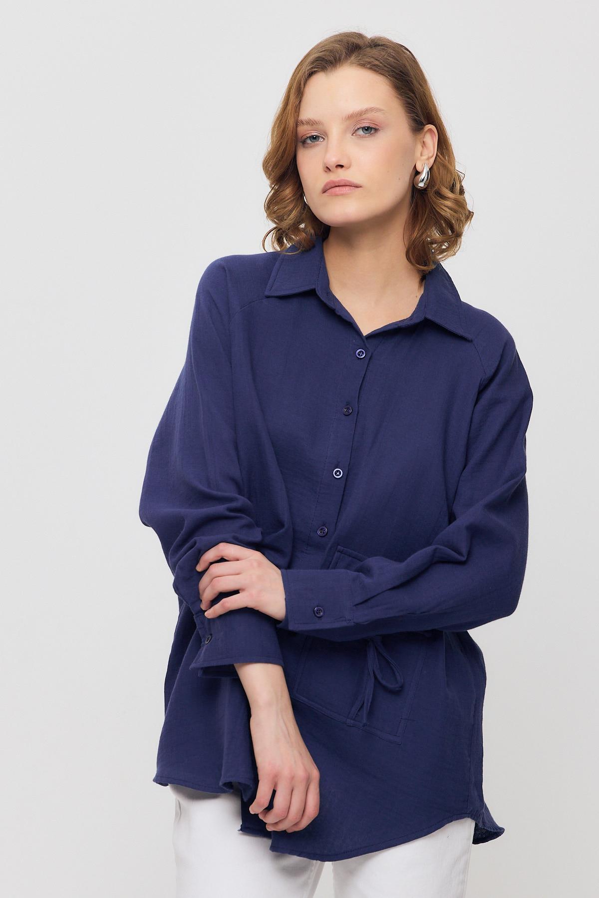 4516A Tek Cep Düğmeli Gömlek Laci - 3