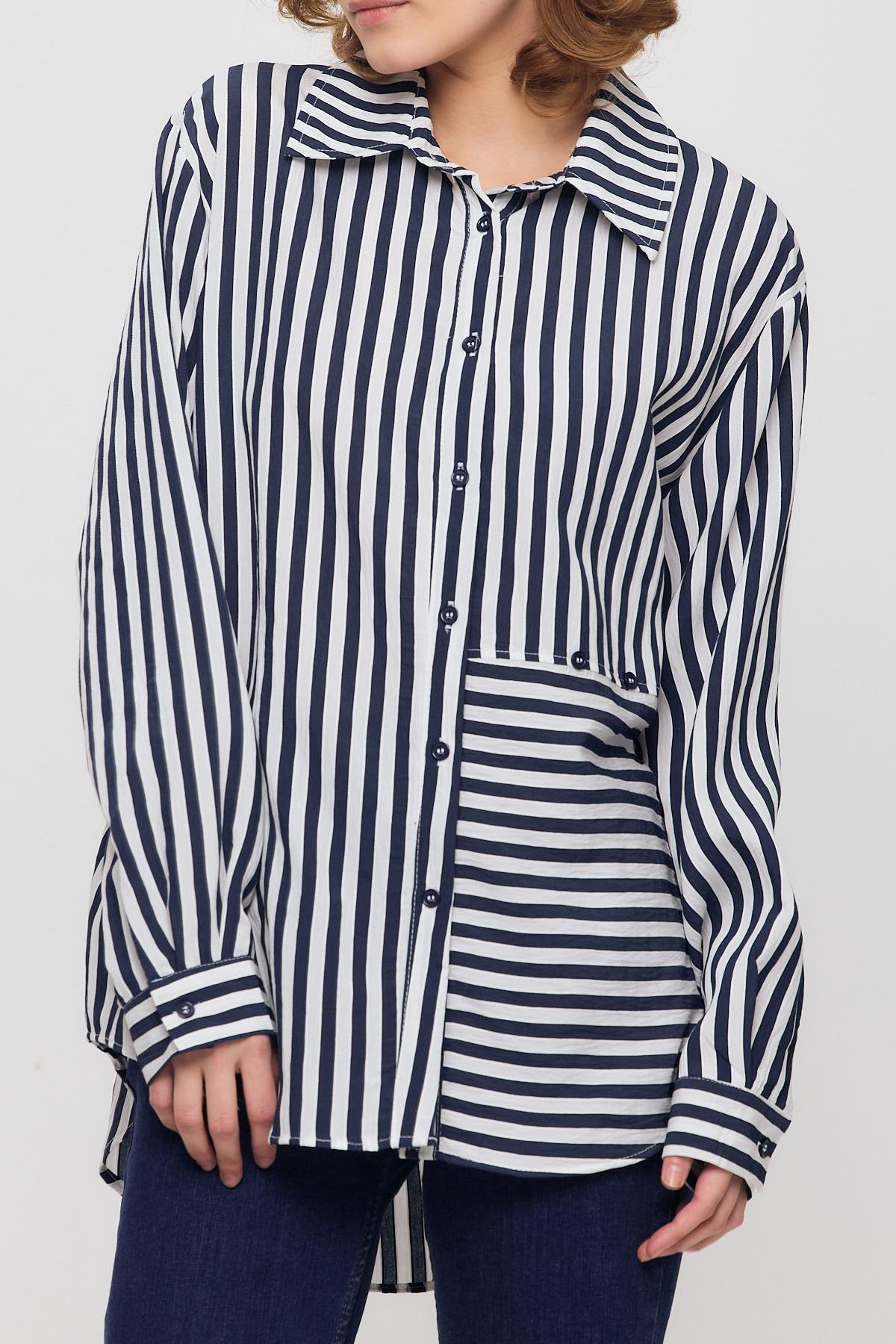 4522A Çizgili Düğmeli Gömlek Laci - 4