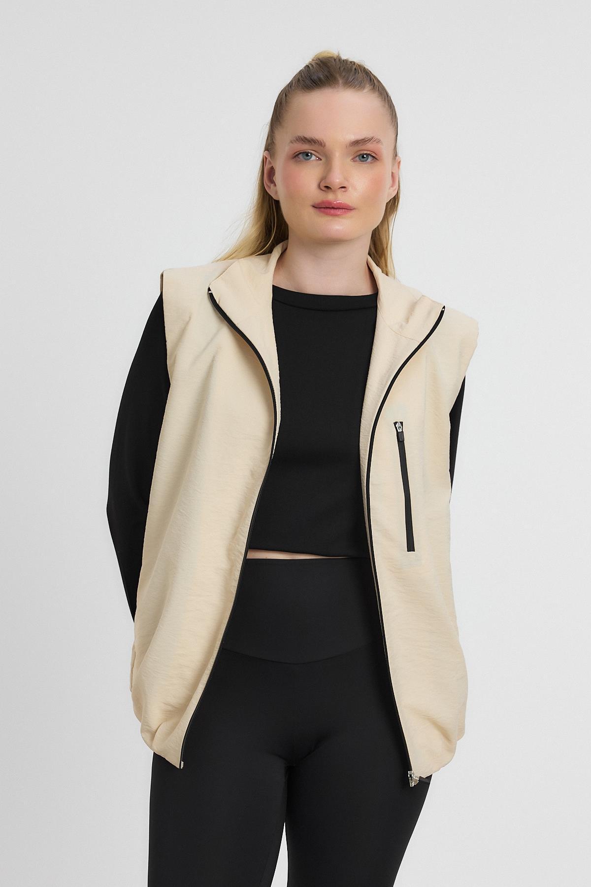 4523A Yan Cepli Sıfır Kol Yelek Taş - 2