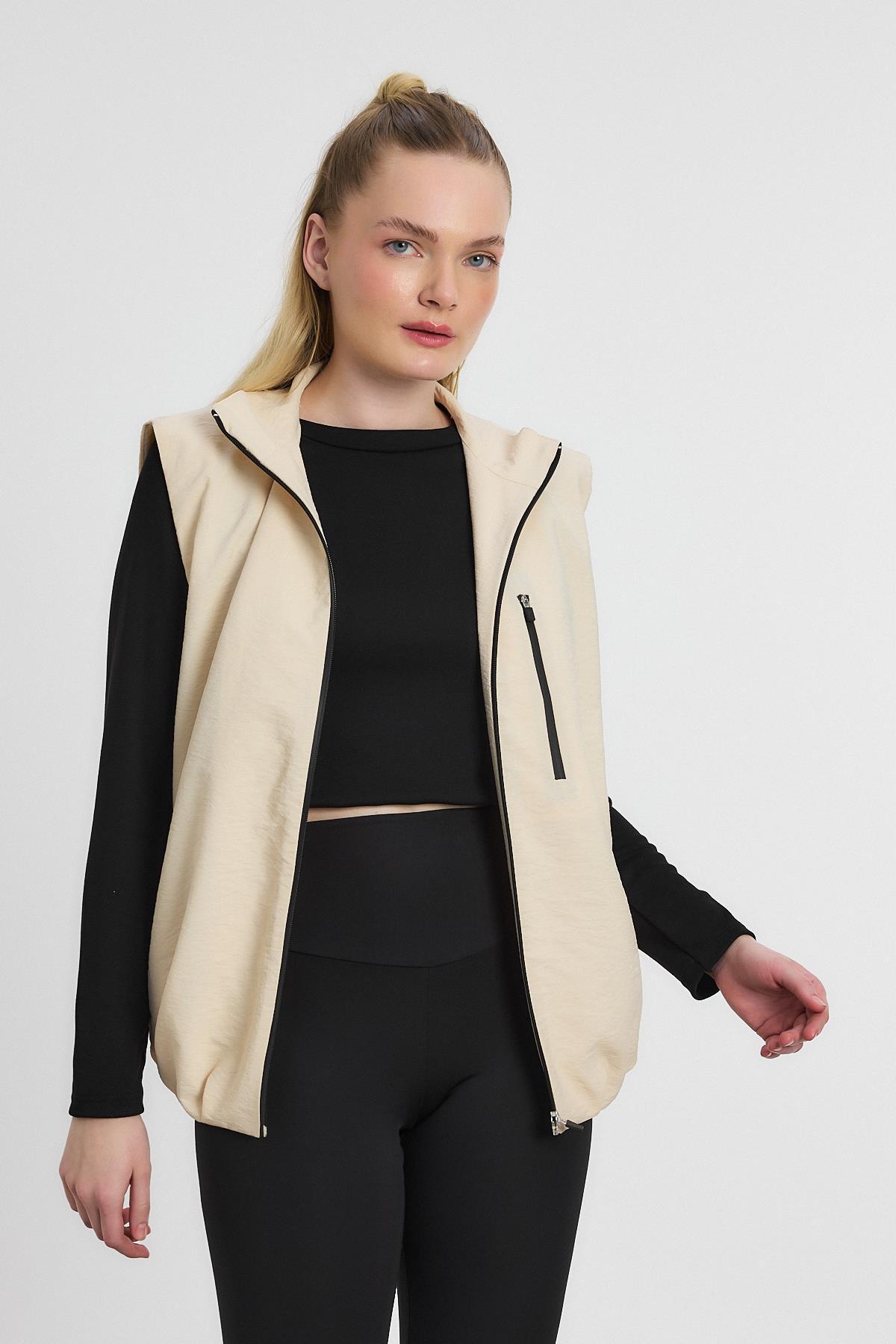 4523A Yan Cepli Sıfır Kol Yelek Taş - 8