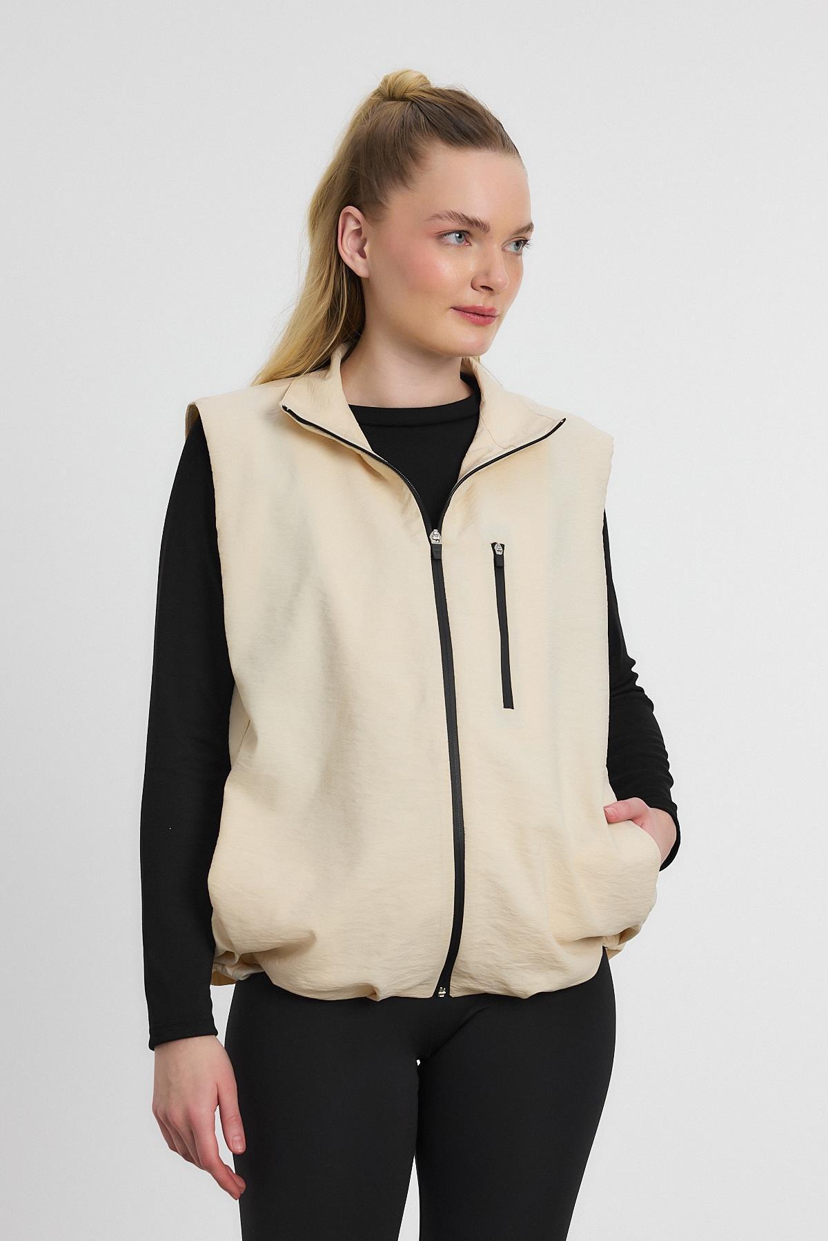 4523A Yan Cepli Sıfır Kol Yelek Taş 