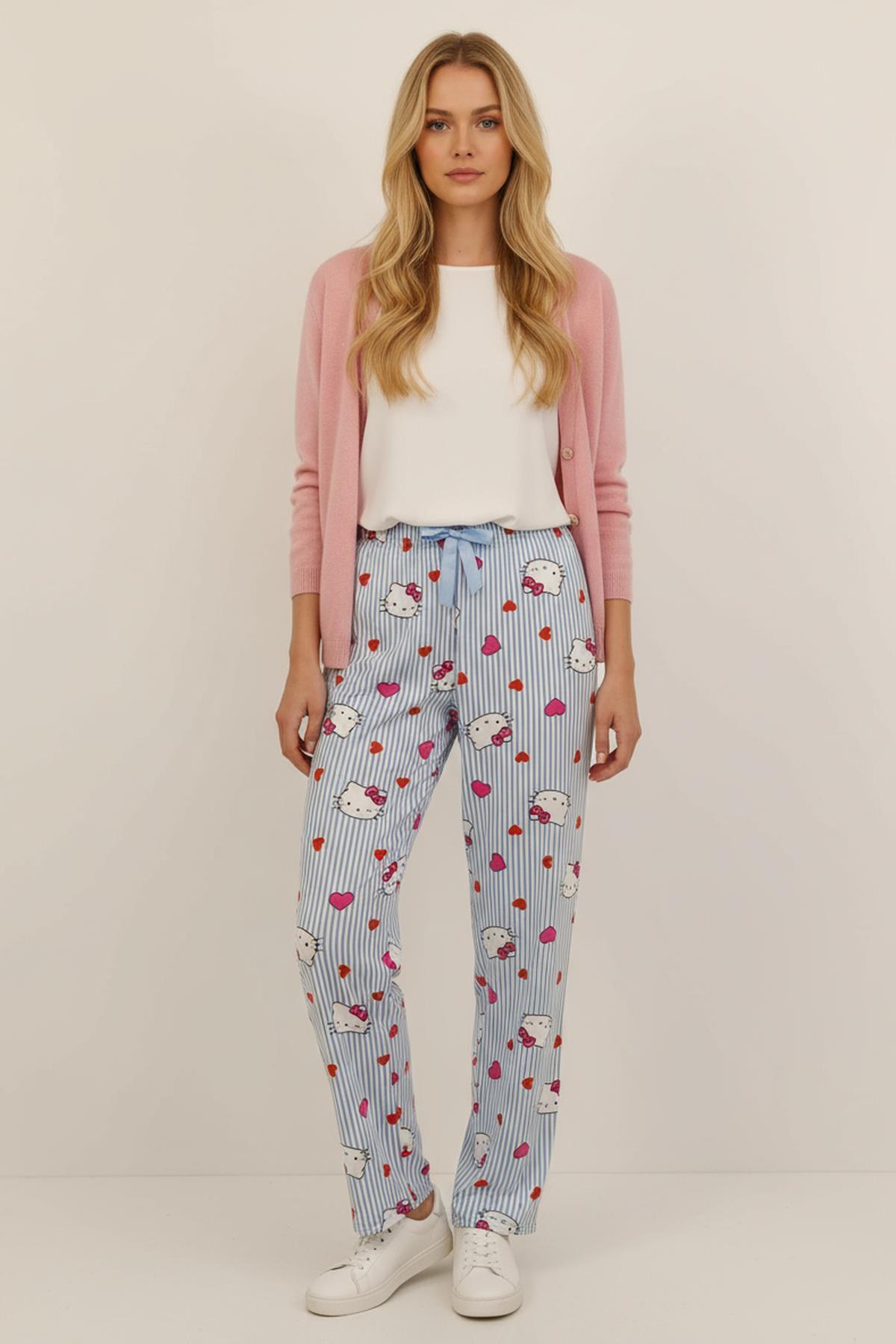 4529 Desenli Pijama Mavi - RAYS