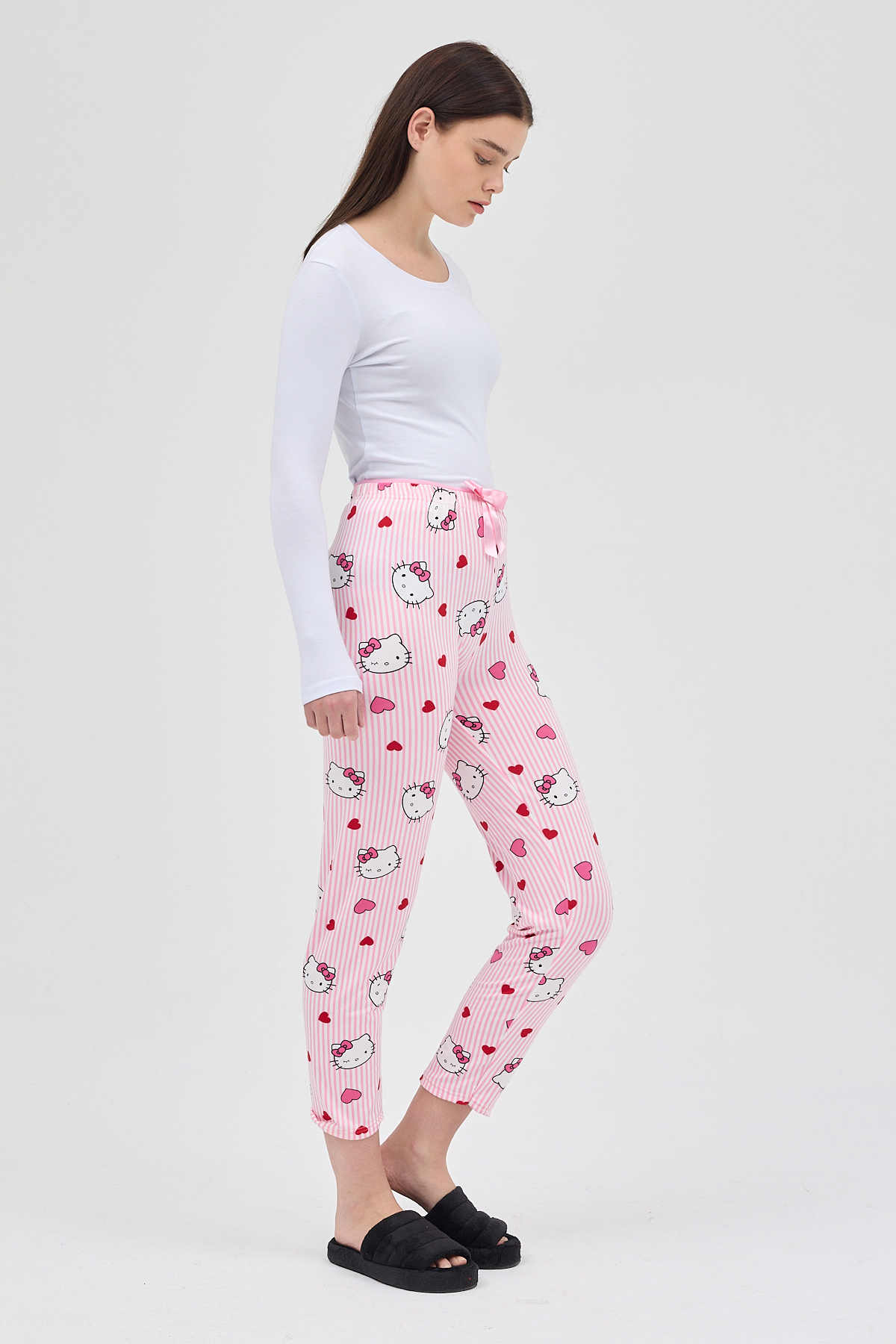 Pembe Desenli Kadın Pijama 4529 - 6
