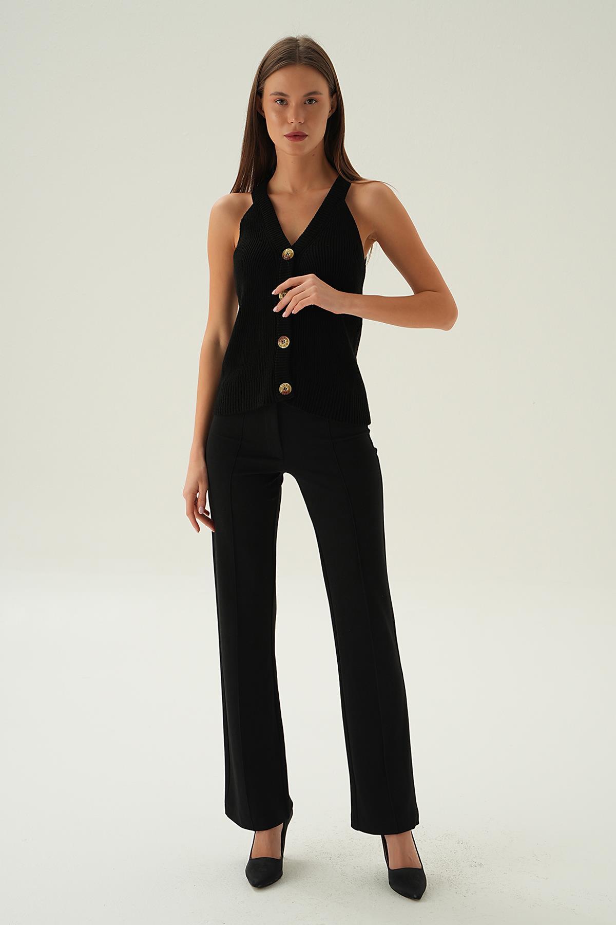 Siyah Triko Yelek 4530 - 3