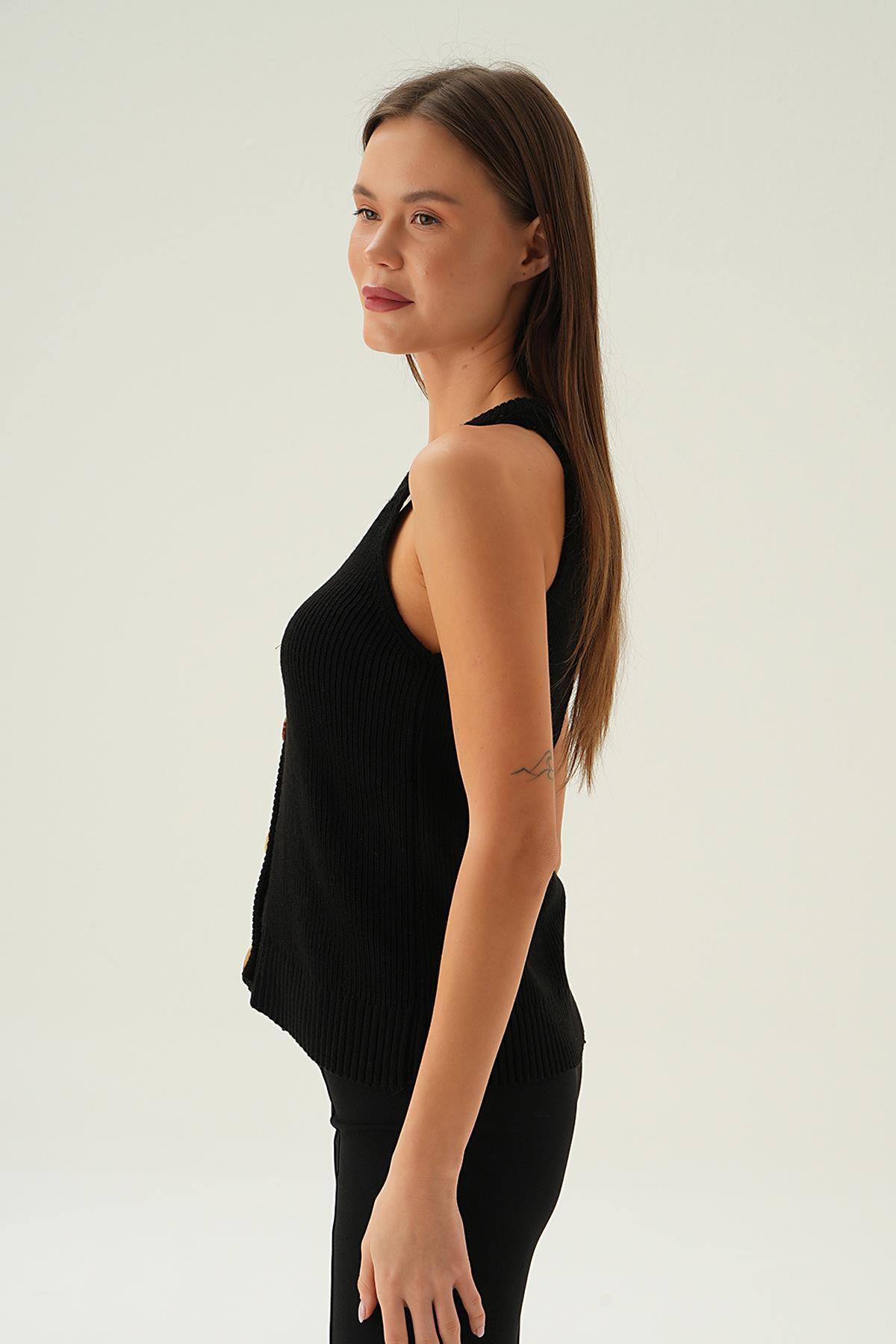 Siyah Triko Yelek 4530 - 4