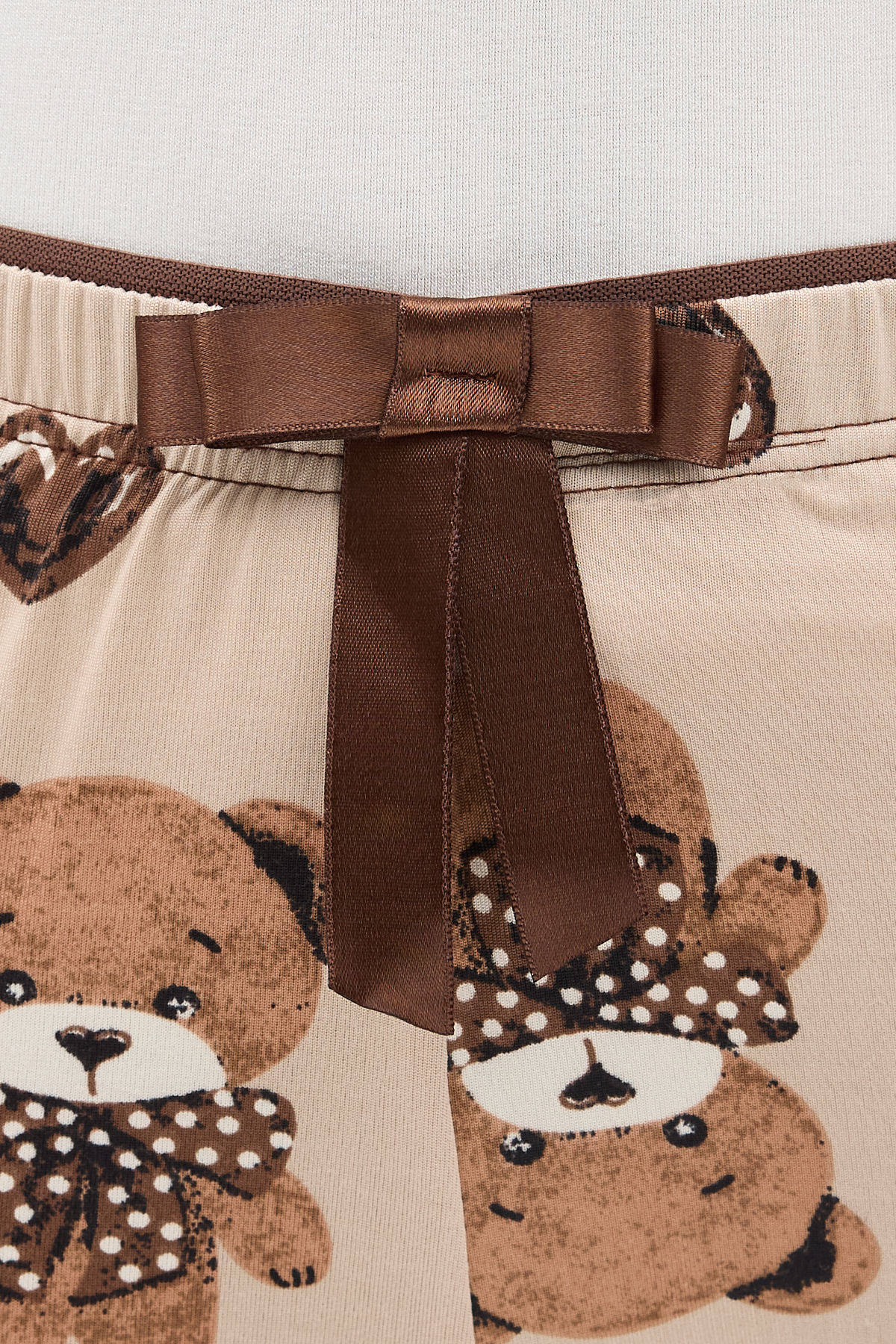 Koyu Bej Desenli Kadın Pijama 4535 - 4