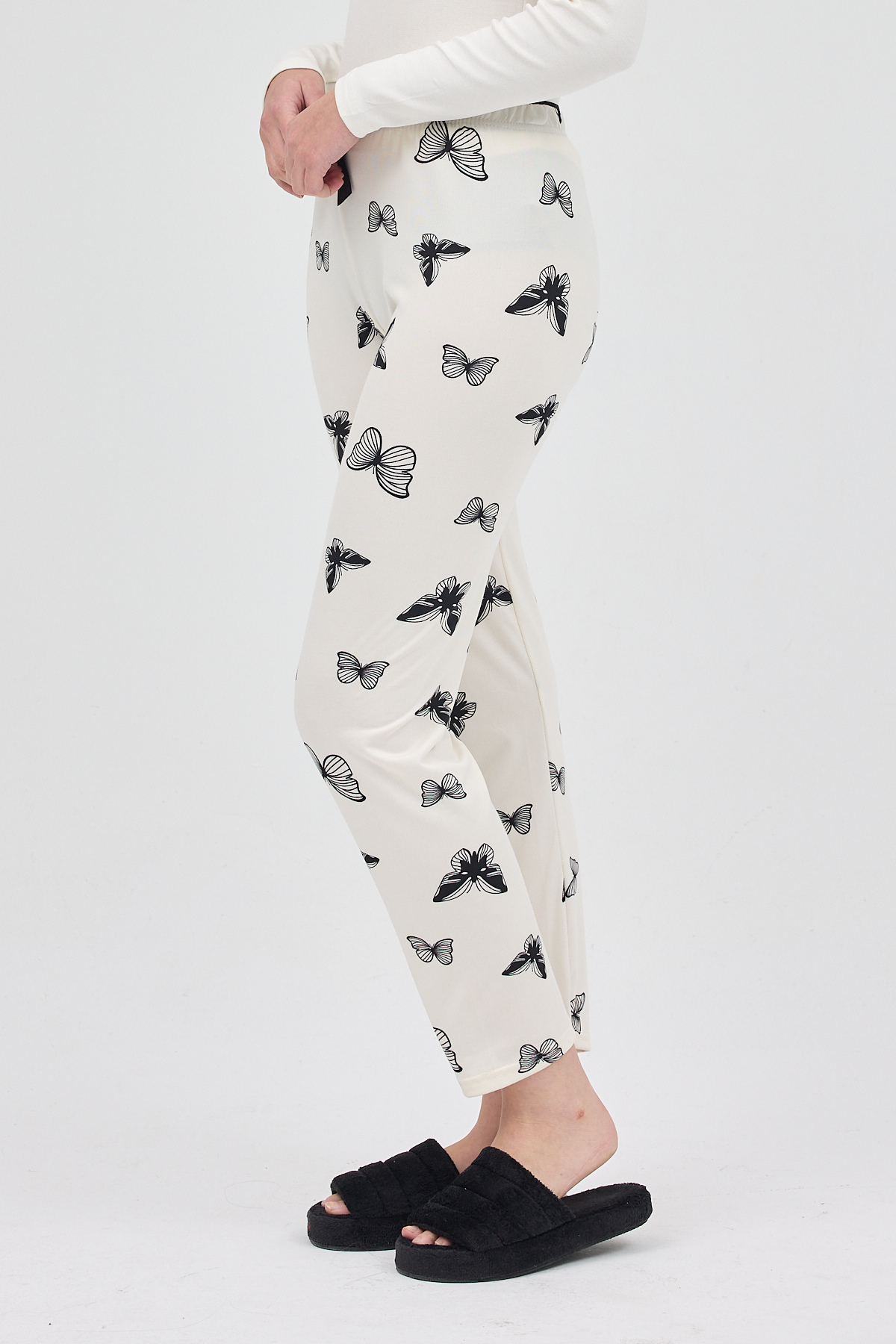 Beyaz Desenli Kadın Pijama 4541 - 3