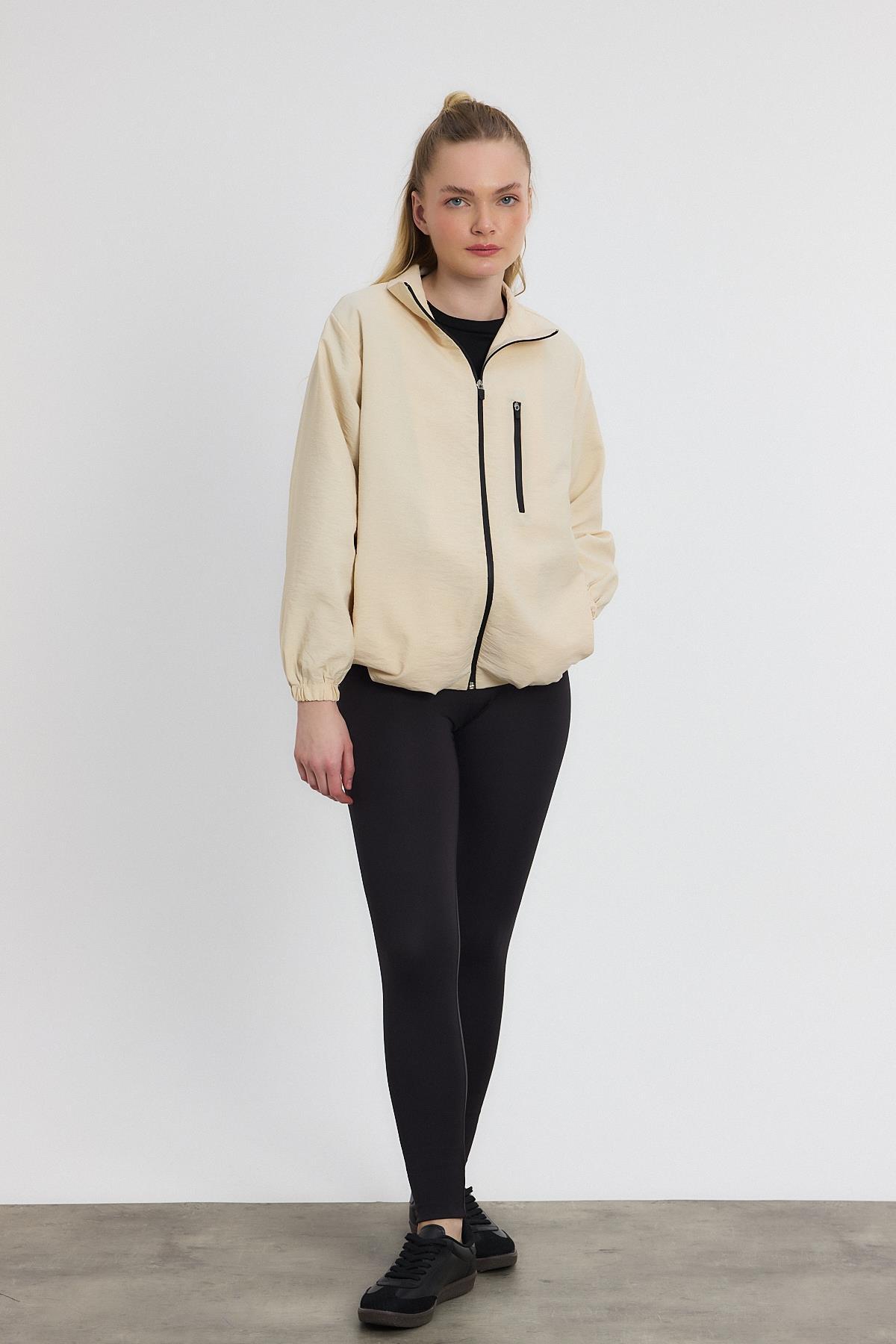 Taş Kol Lastikli Cepli Ceket 4611A - 3