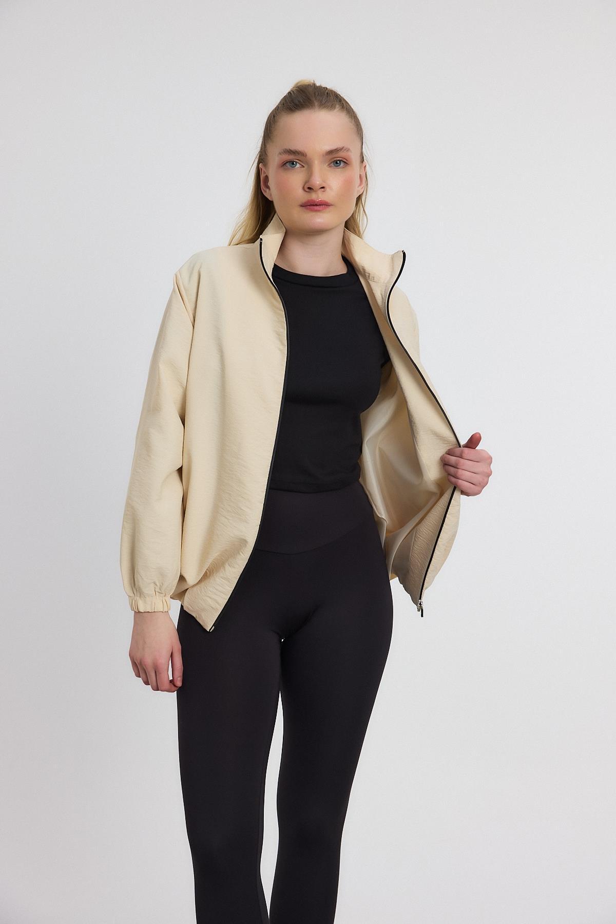 Taş Kol Lastikli Cepli Ceket 4611A - 7