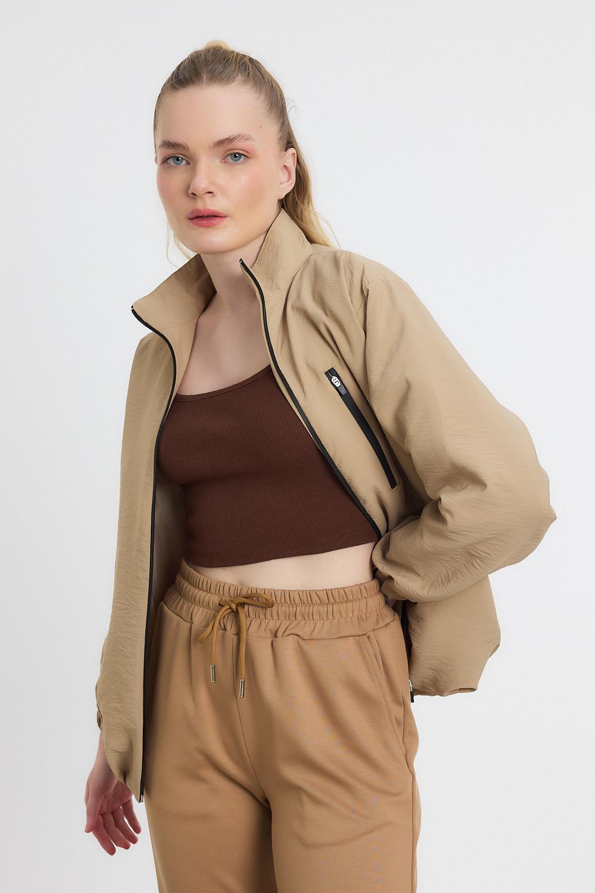 Vizon Kol Lastikli Cepli Ceket 4611A - 1