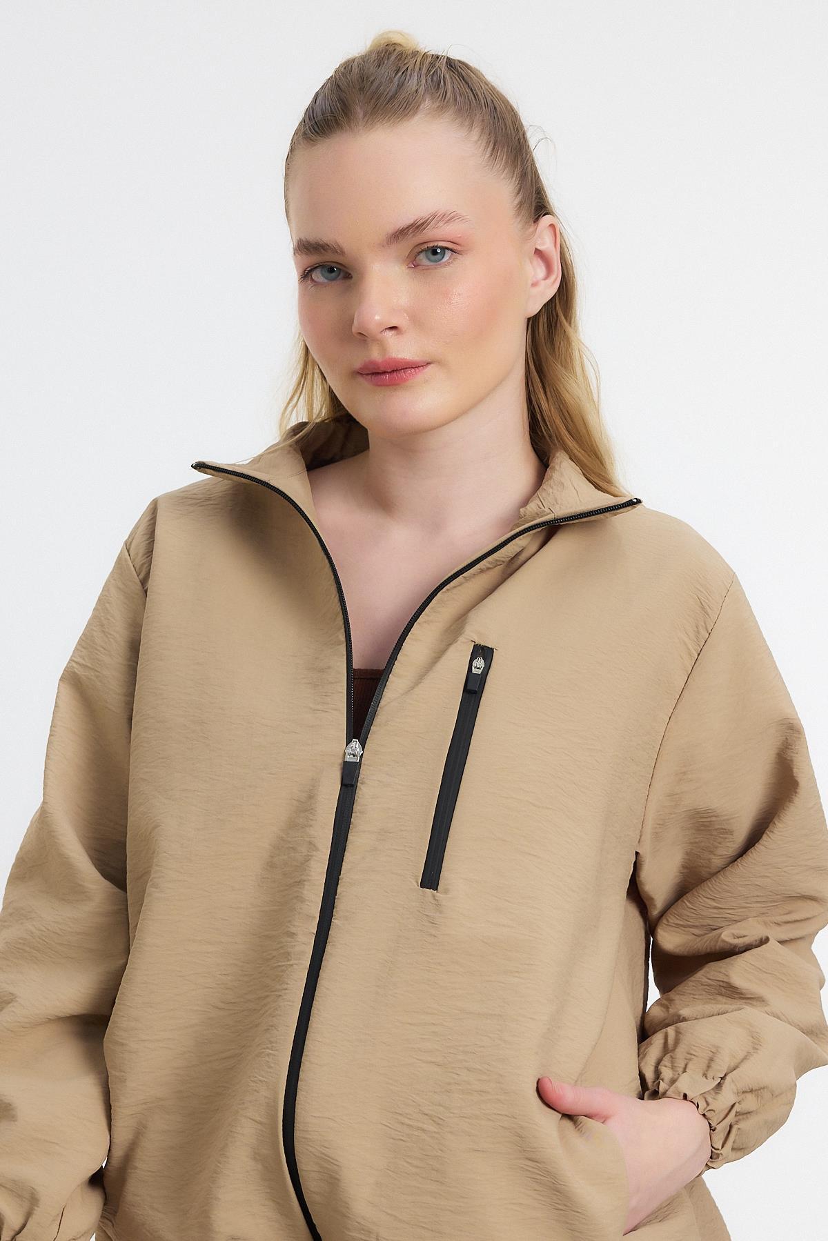 Vizon Kol Lastikli Cepli Ceket 4611A - 4