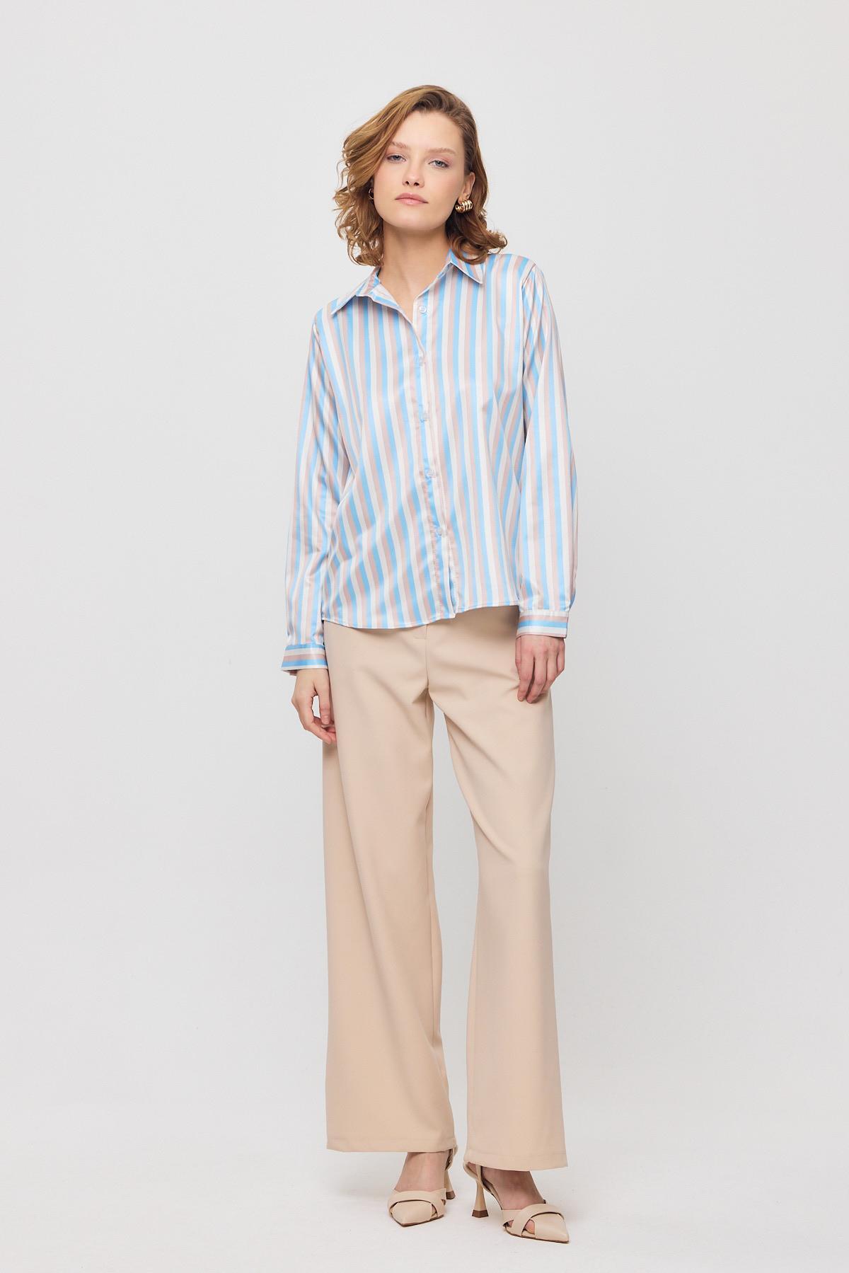 Mavi Çizgili Gömlek 4653A - 2