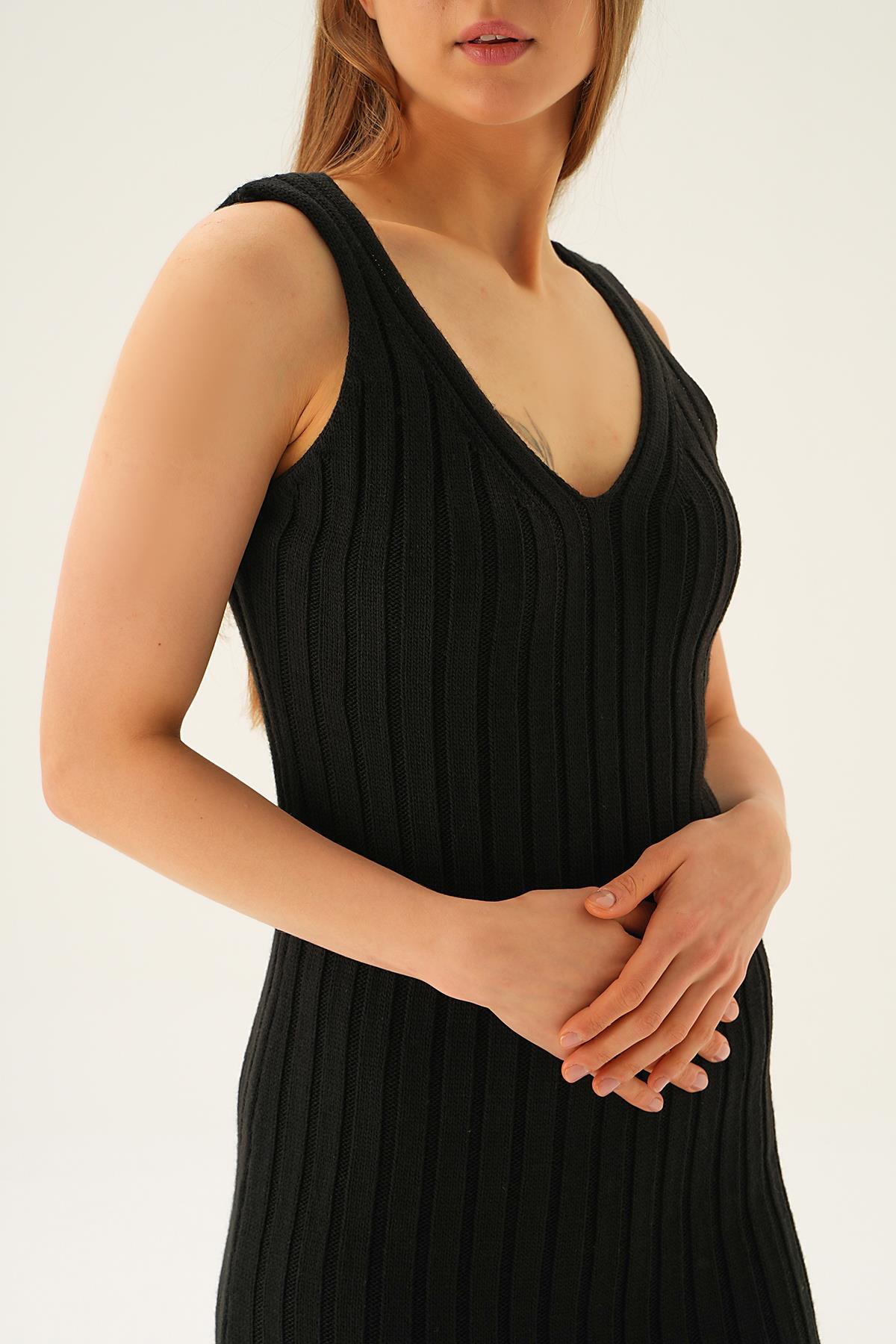 Siyah Kazak Elbise Takım 4595 - 5