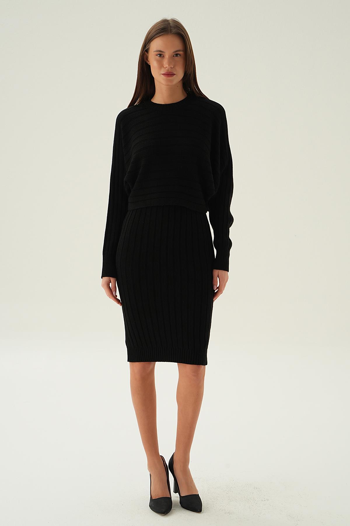 Siyah Kazak Elbise Takım 4595 - 6