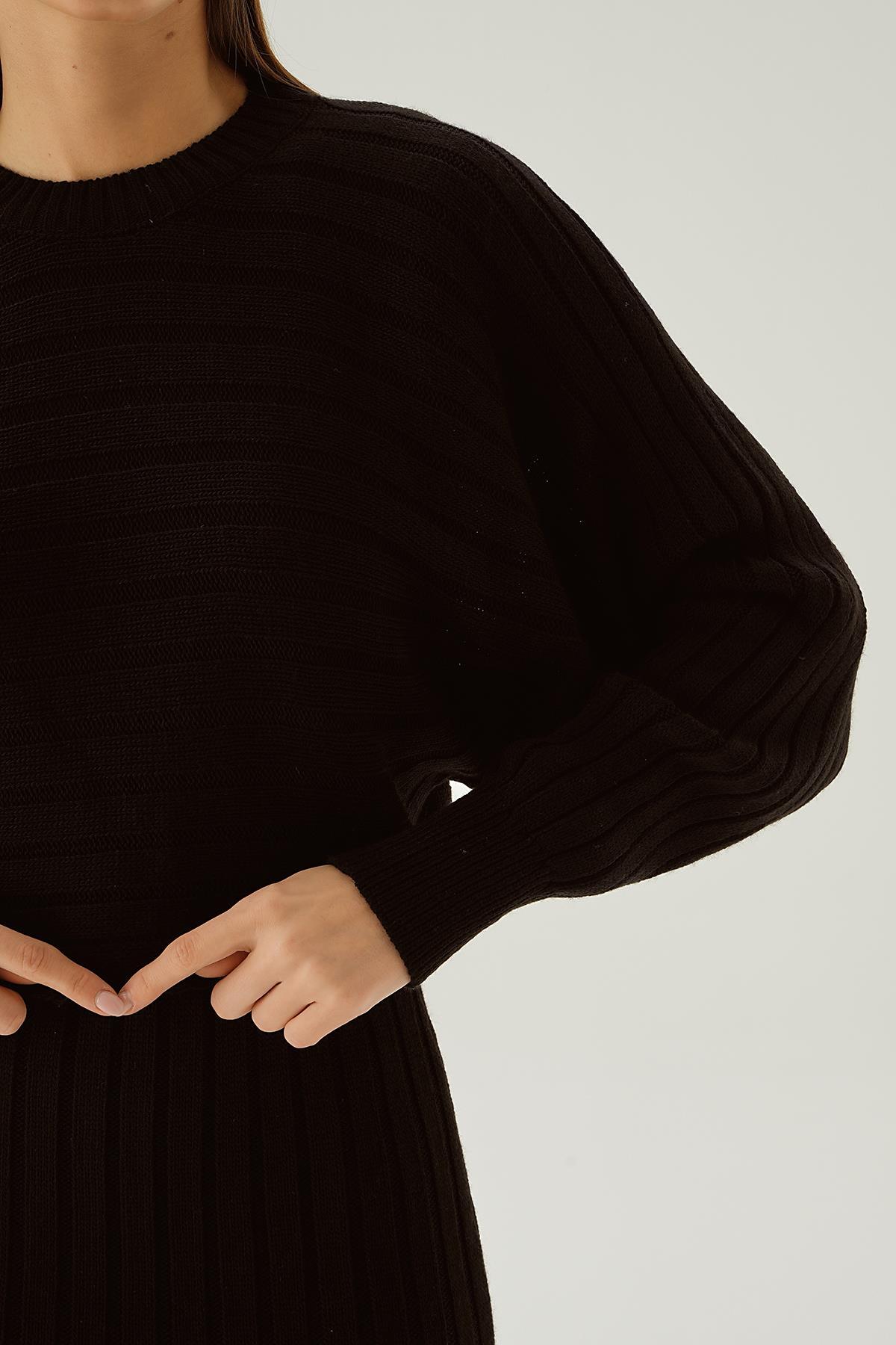 Siyah Kazak Elbise Takım 4595 - 10