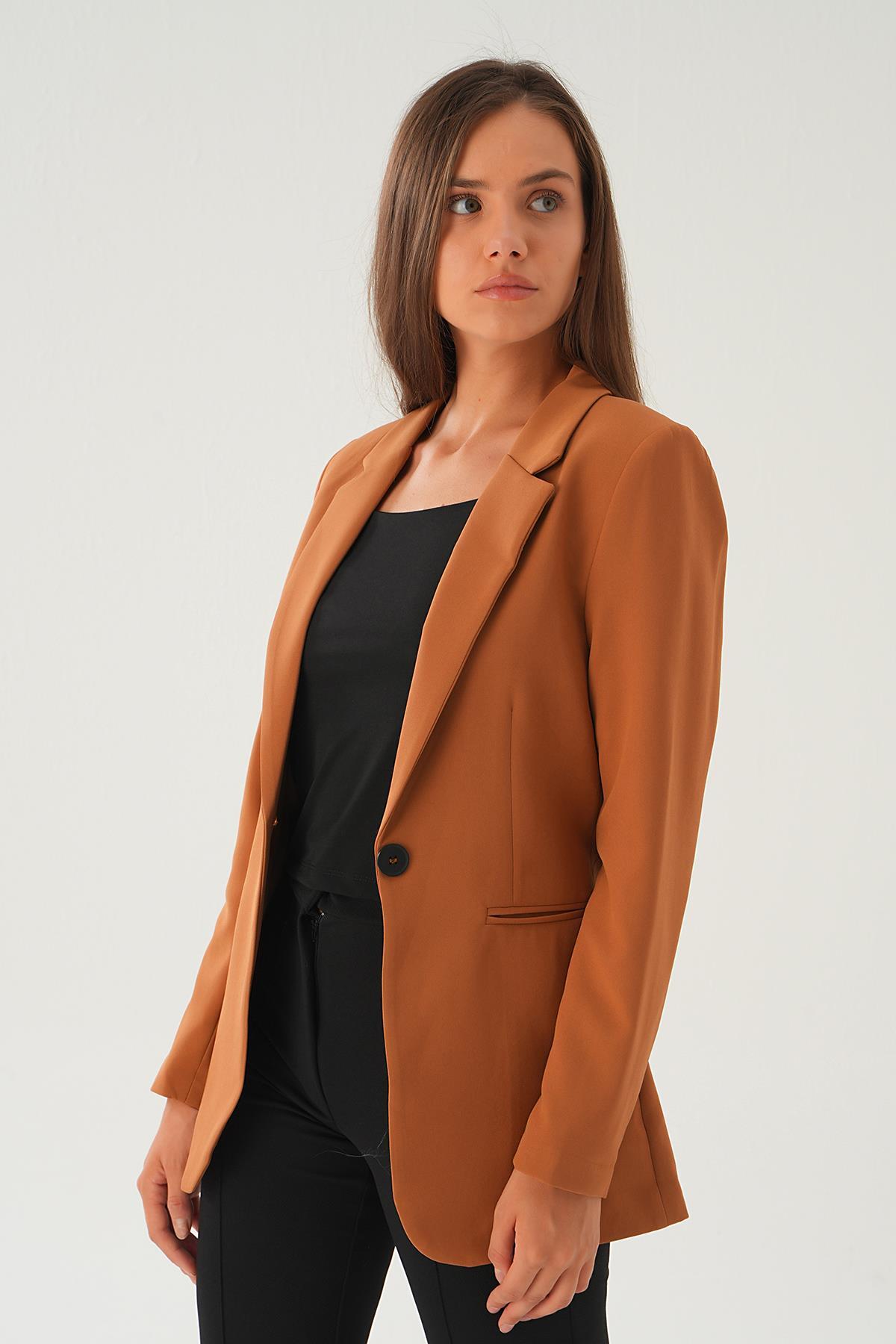 Taba Kol Çizgi Detay Cepli Ceket 4705 - 2