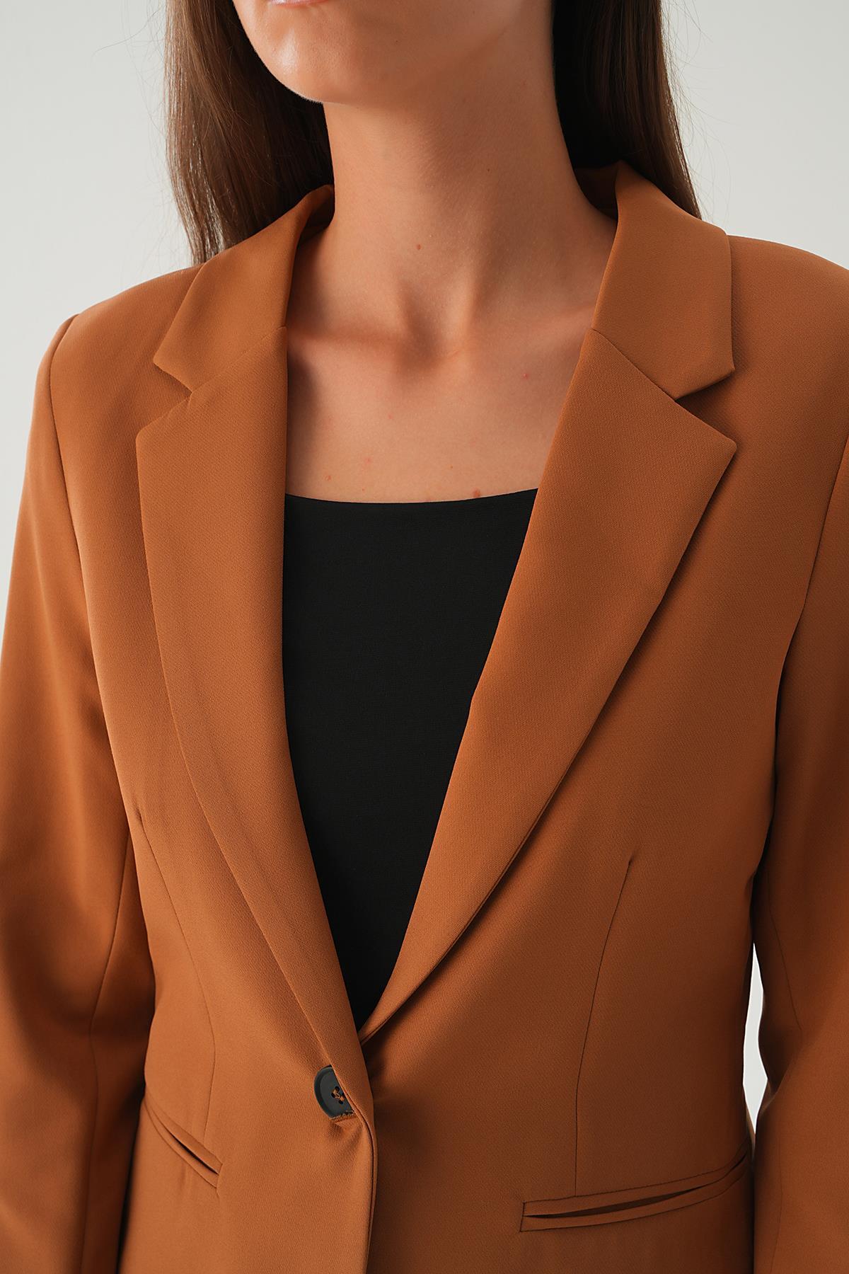 Taba Kol Çizgi Detay Cepli Ceket 4705 - 6