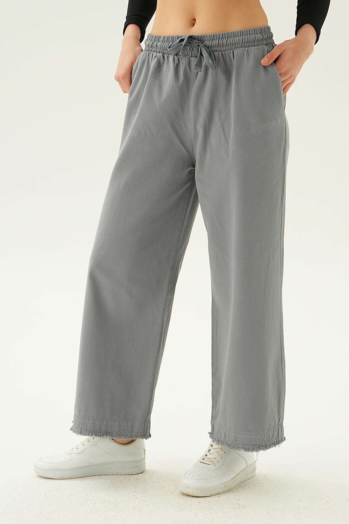 Gri Bol Paça Pantolon 4760 - 4
