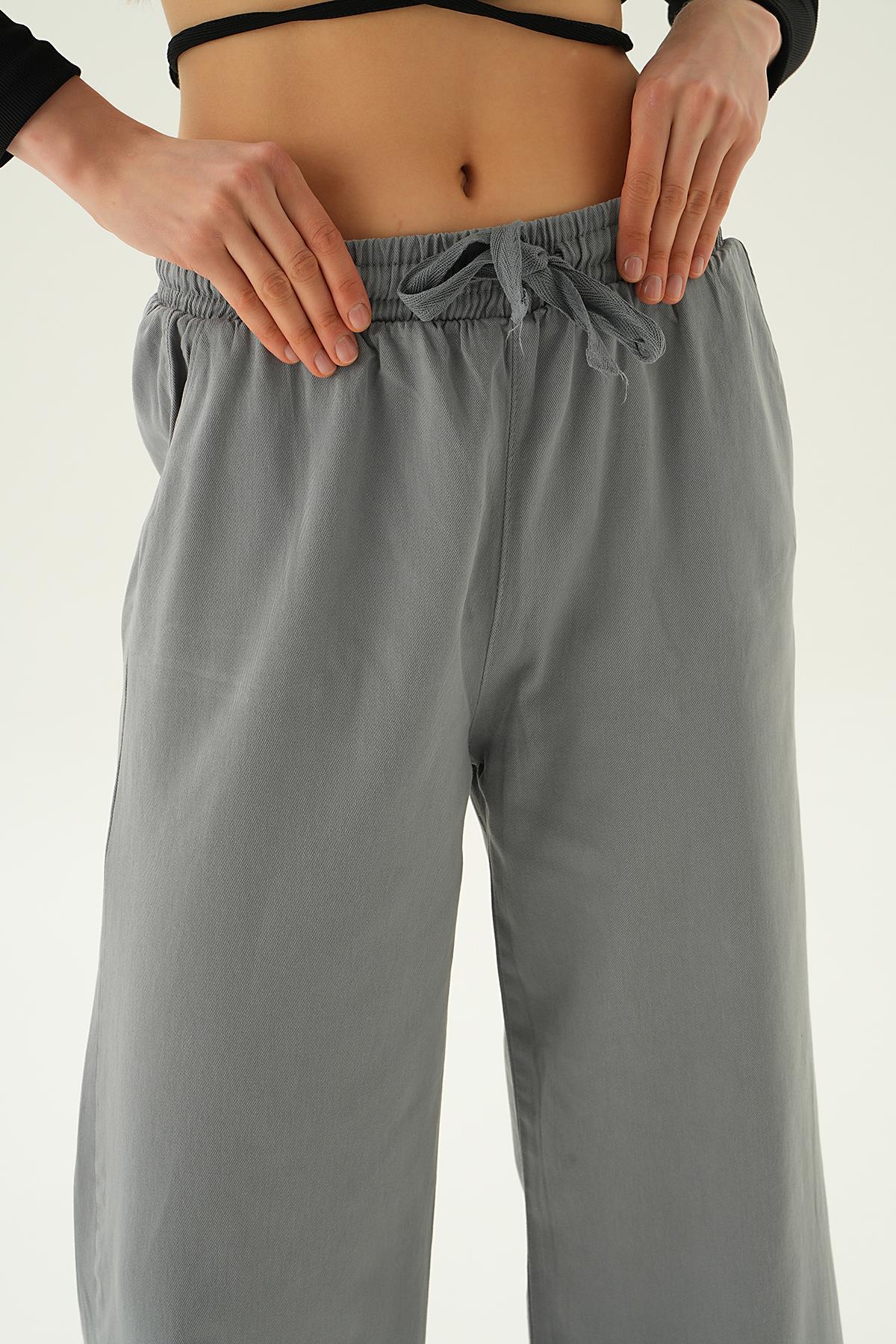 Gri Bol Paça Pantolon 4760 - 5