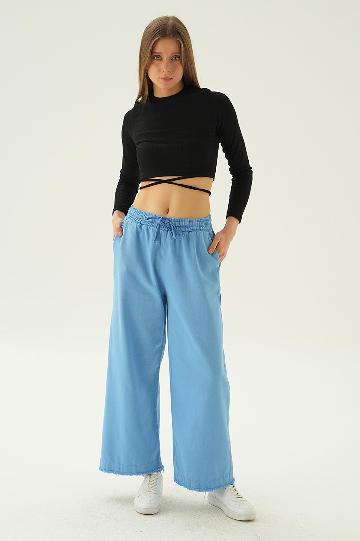 Mavi Bol Paça Pantolon 4760 - 1