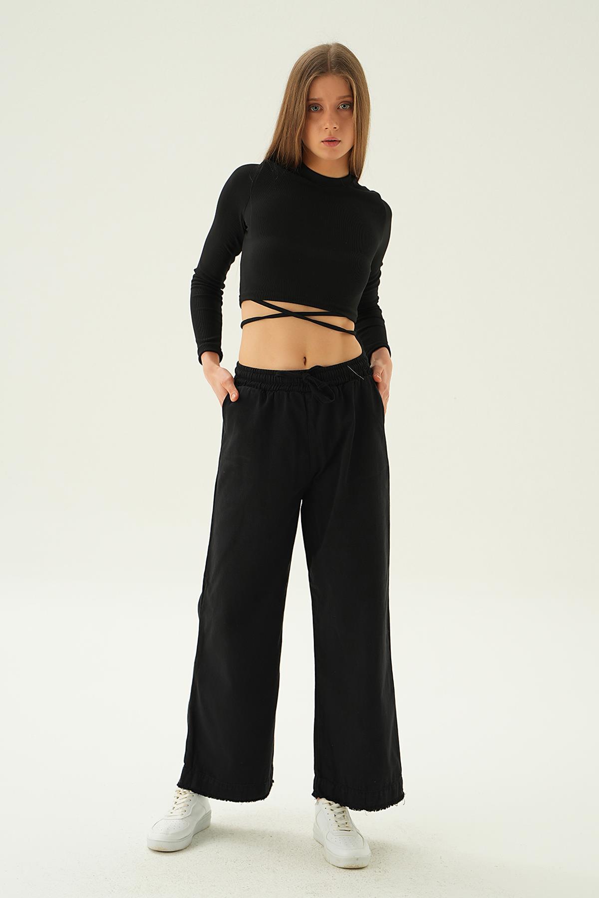 Bol Paça Pantolon 4760 Siyah - 6