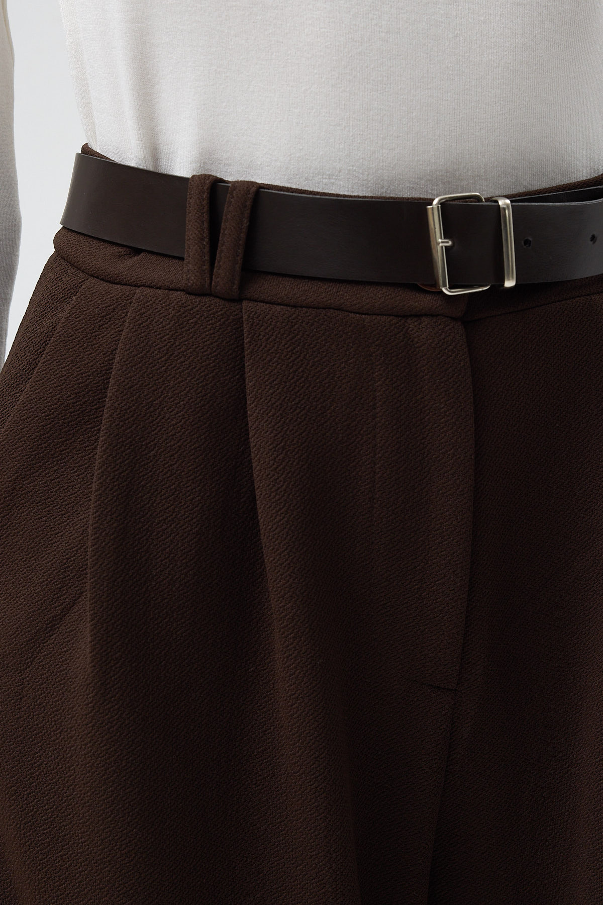 Kahverengi Palazzo Likralı Kadın Pantolon 5009 - 4