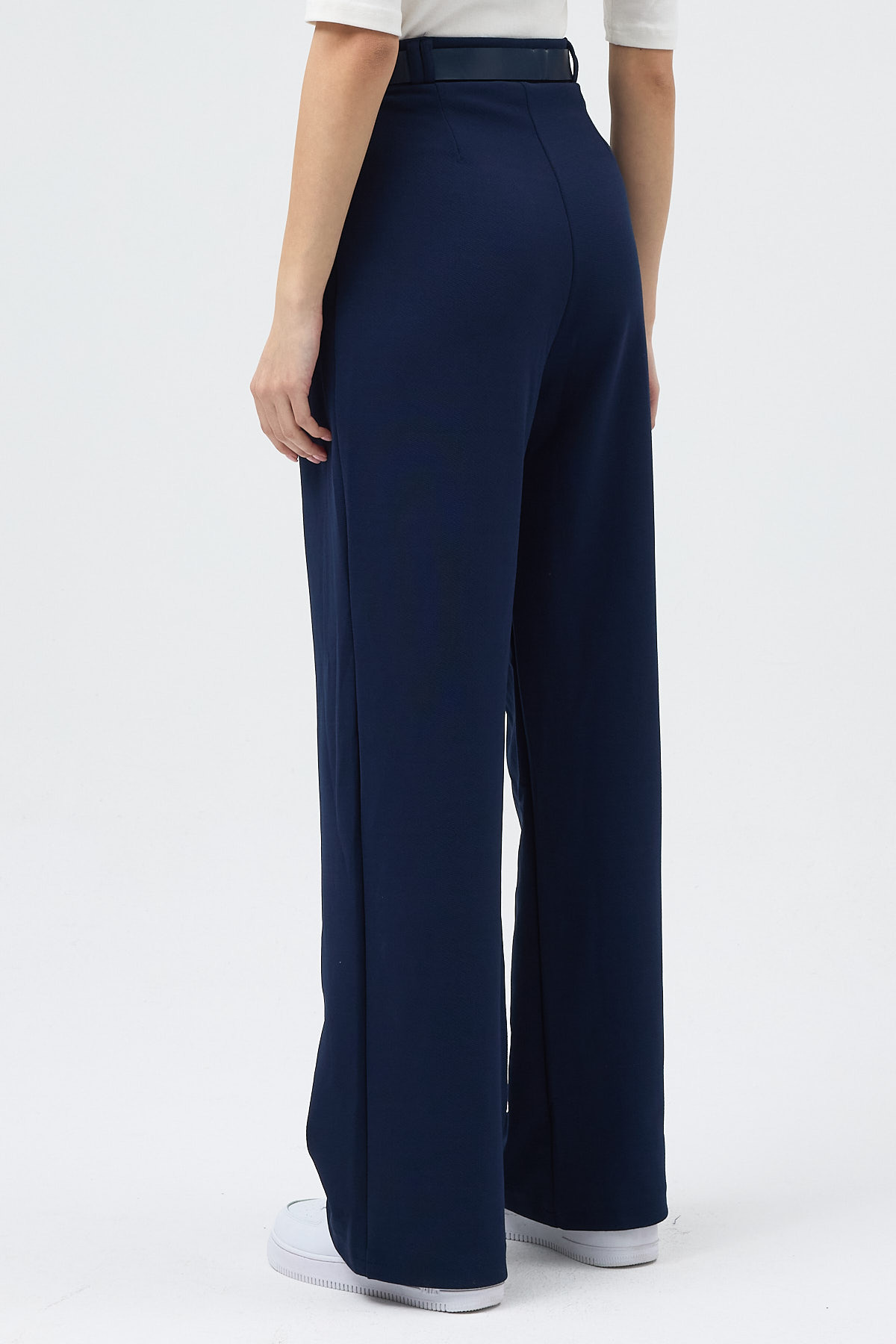 Lacivert Palazzo Likralı Kadın Pantolon 5009 - 5