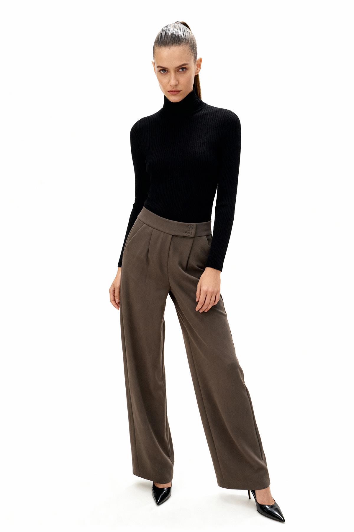 5010 Çift Düğmeli Pantolon Antrasit - 1