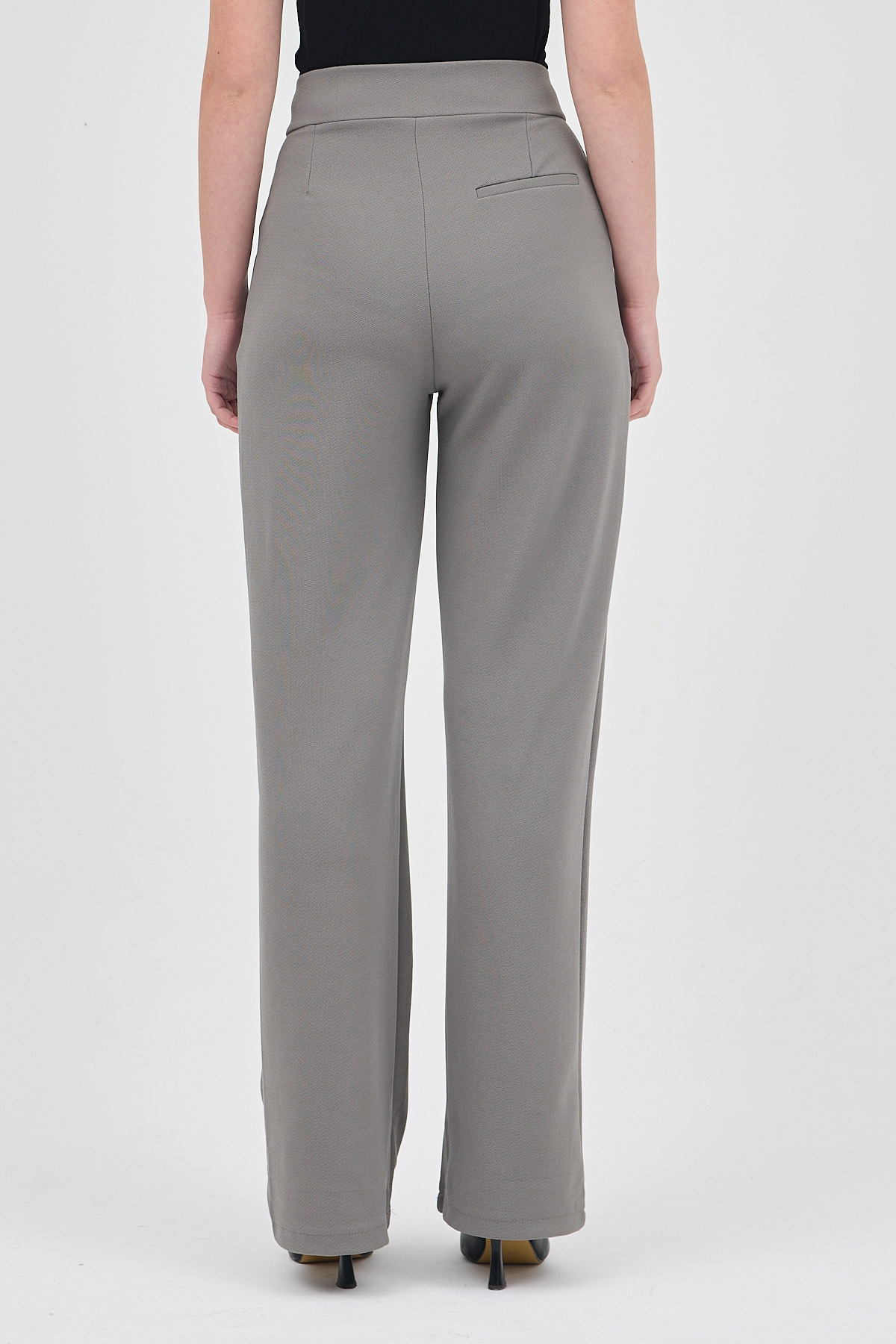 Gri Çift Düğmeli Kadın Pantolon 5010 - 5